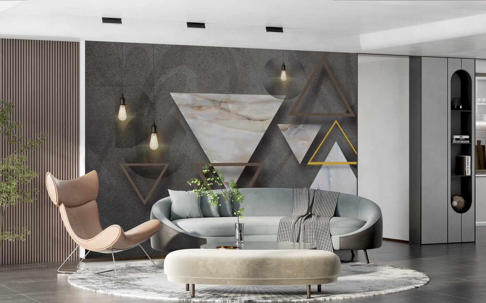 Фотошпалери трикутники серед цибулин