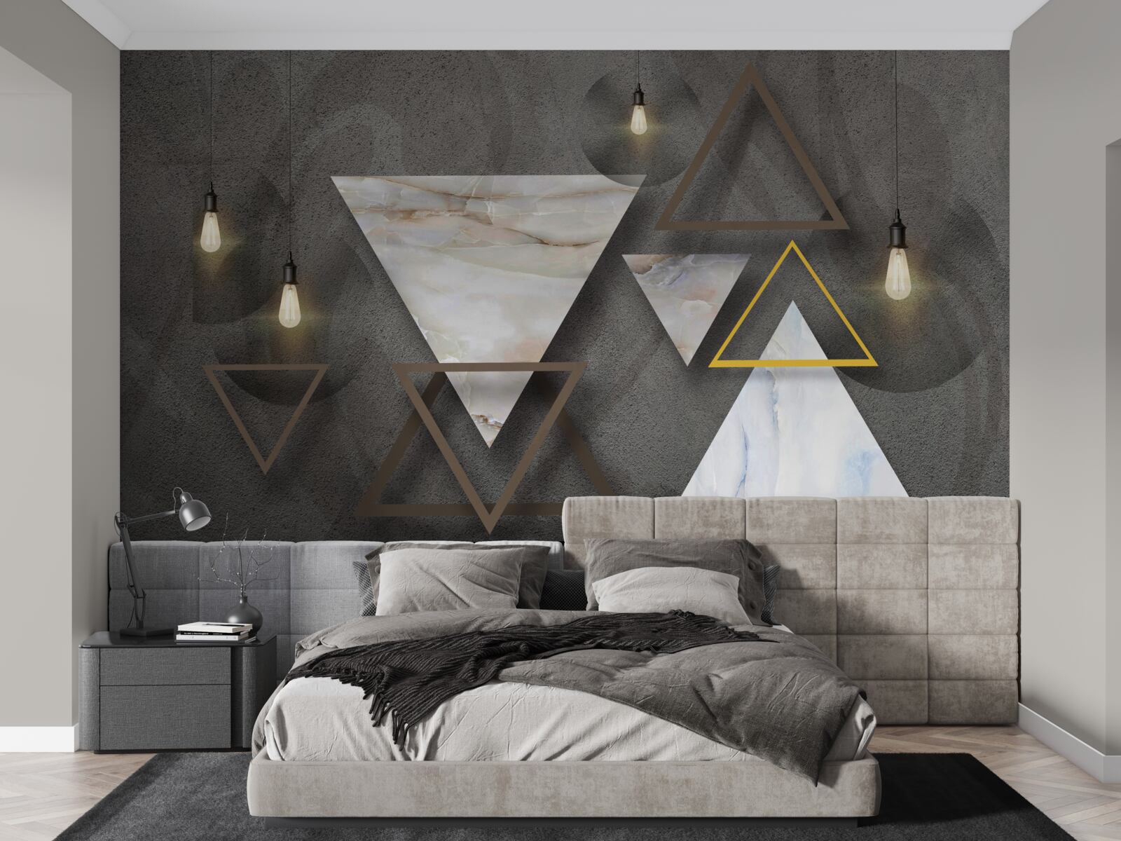 Фотошпалери трикутники серед цибулин