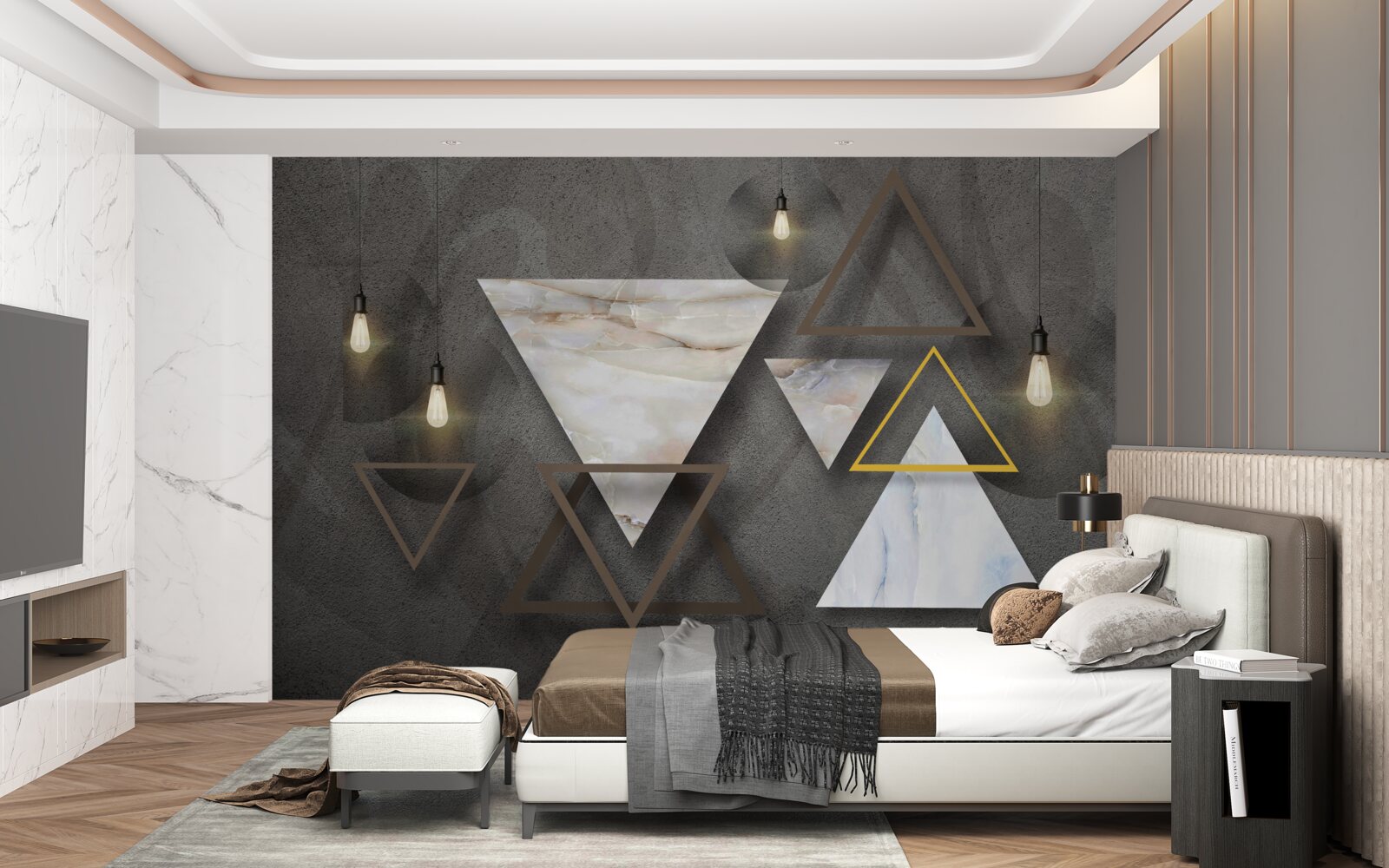 Фотошпалери трикутники серед цибулин