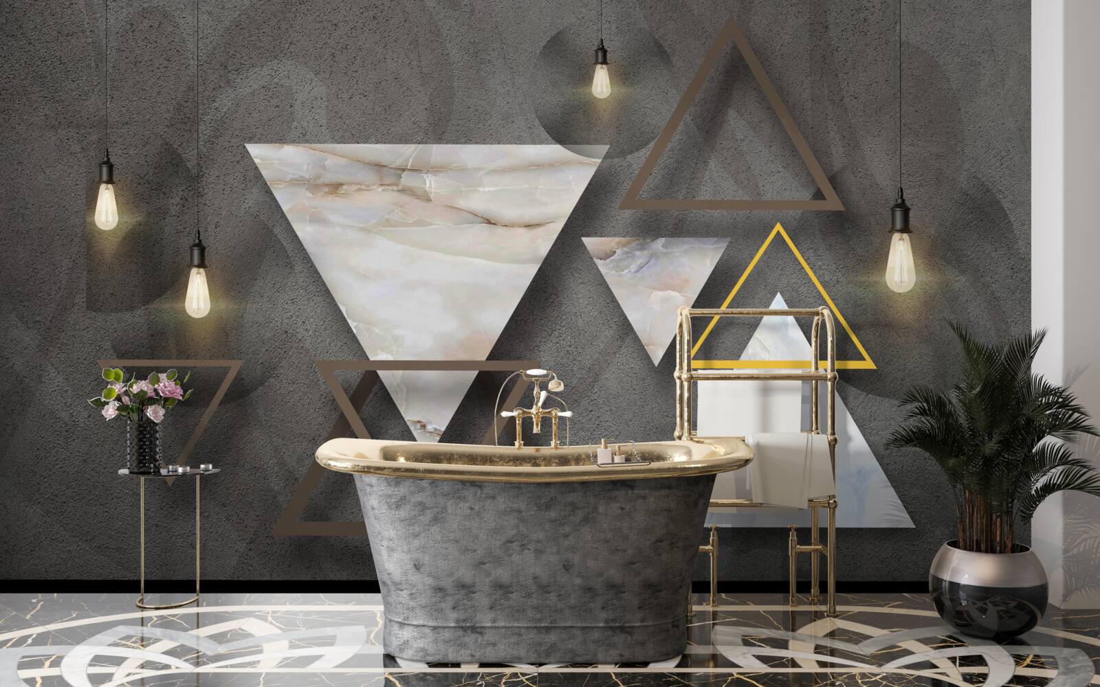 Фотошпалери трикутники серед цибулин