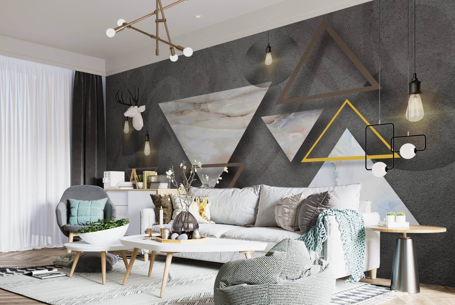 Фотошпалери трикутники серед цибулин