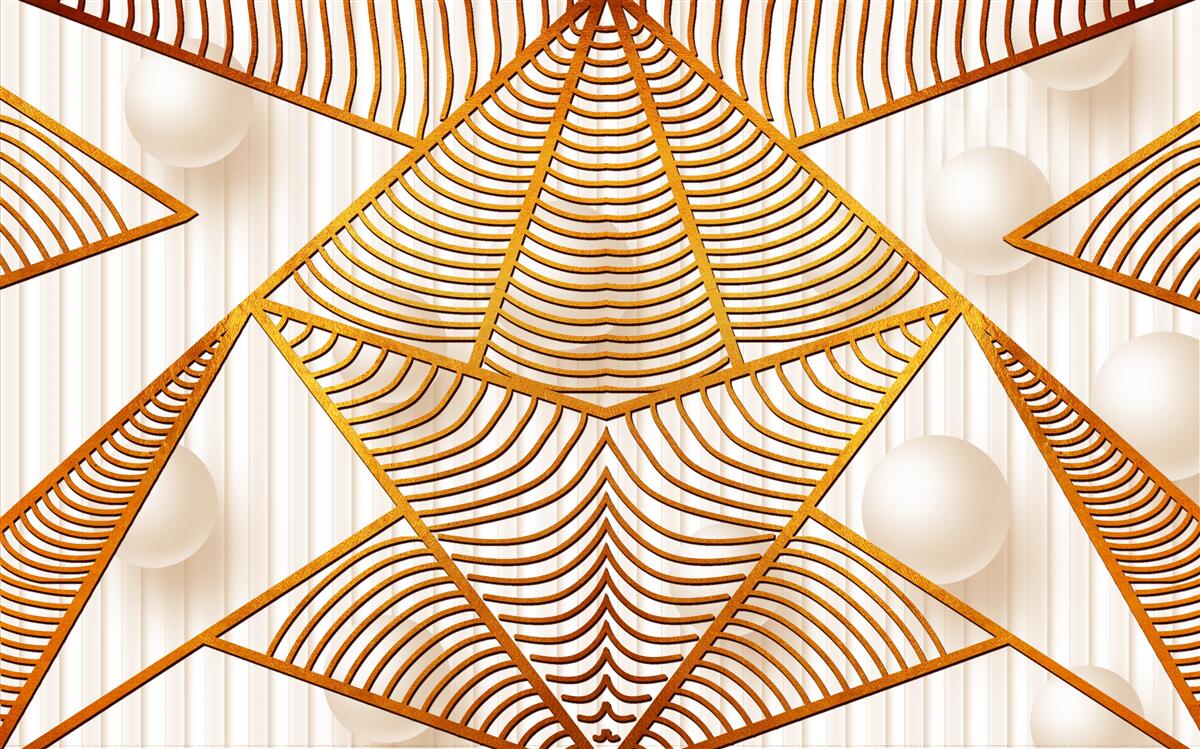 Фотошпалери золотий геометричний візерунок