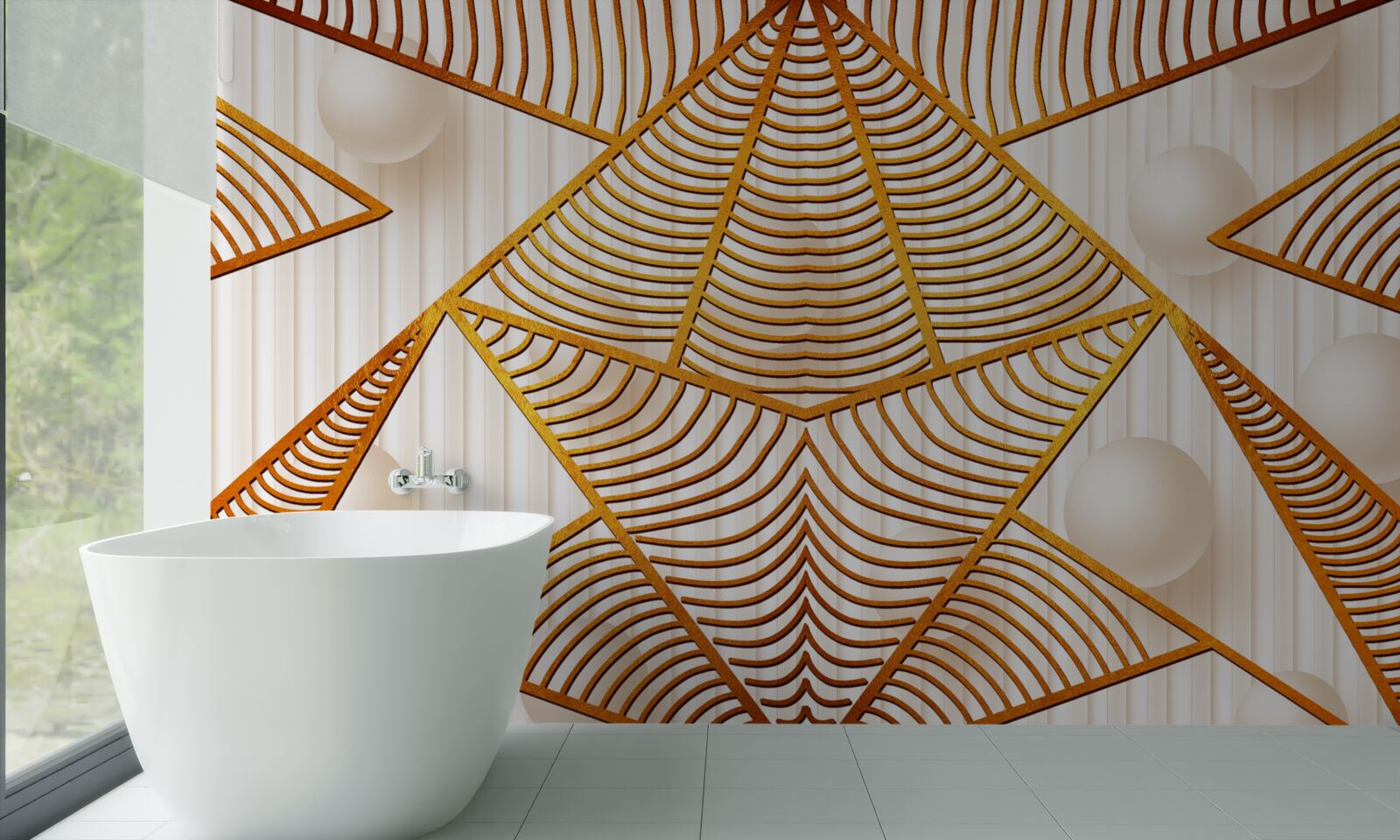 Фотошпалери золотий геометричний візерунок