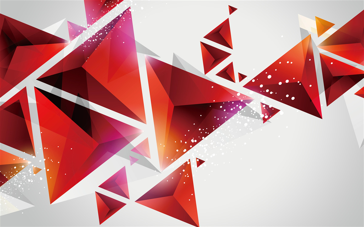 Фотошпалери трикутники з великою кількістю червоного