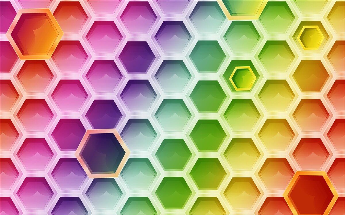 Фотошпалери різнокольорові яскраві вулики