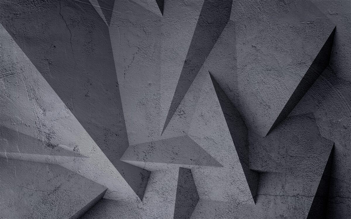 Фотошпалери чорна геометрія у 3d просторі