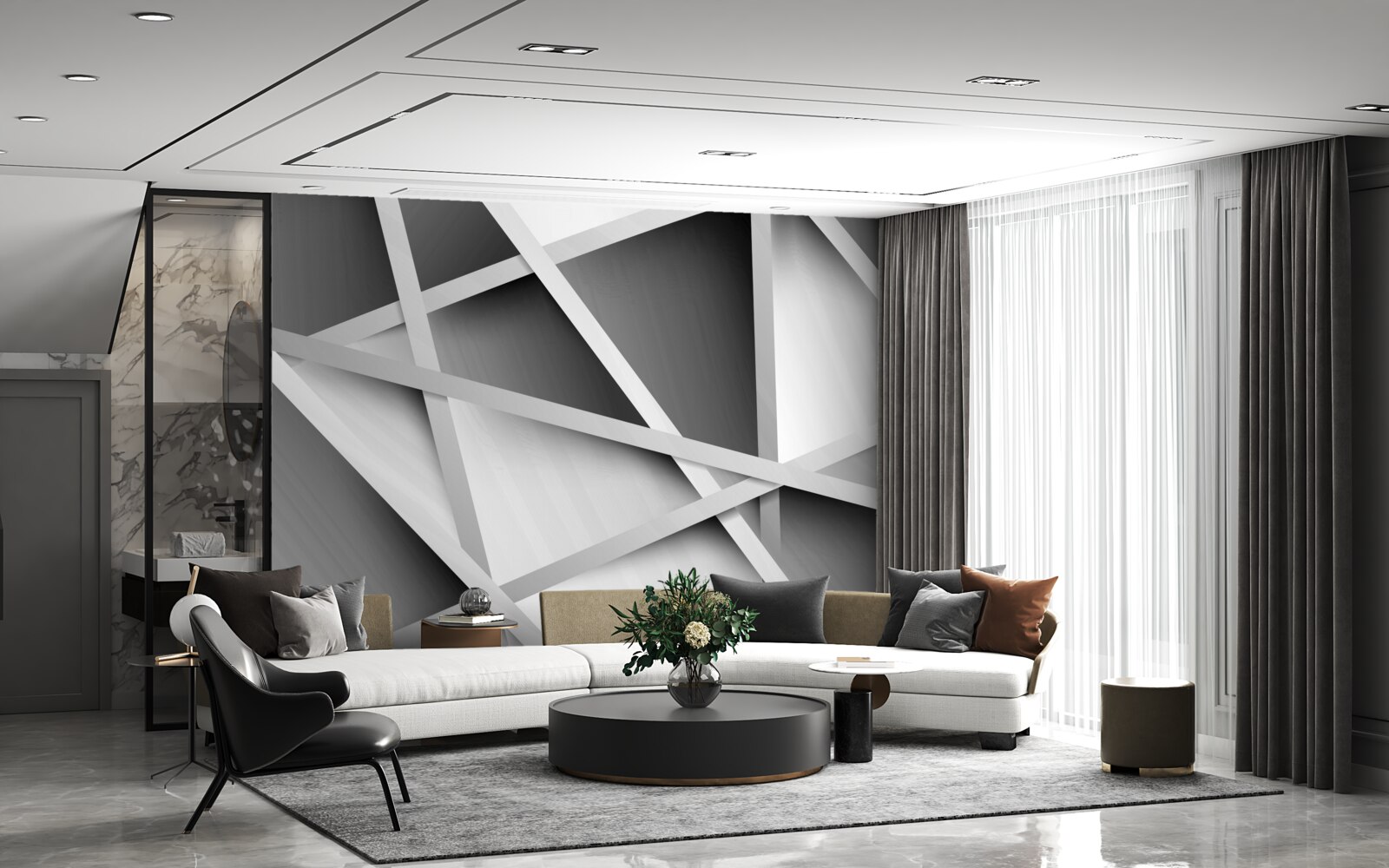 Фотошпалери неоднозначна сіра розмитість