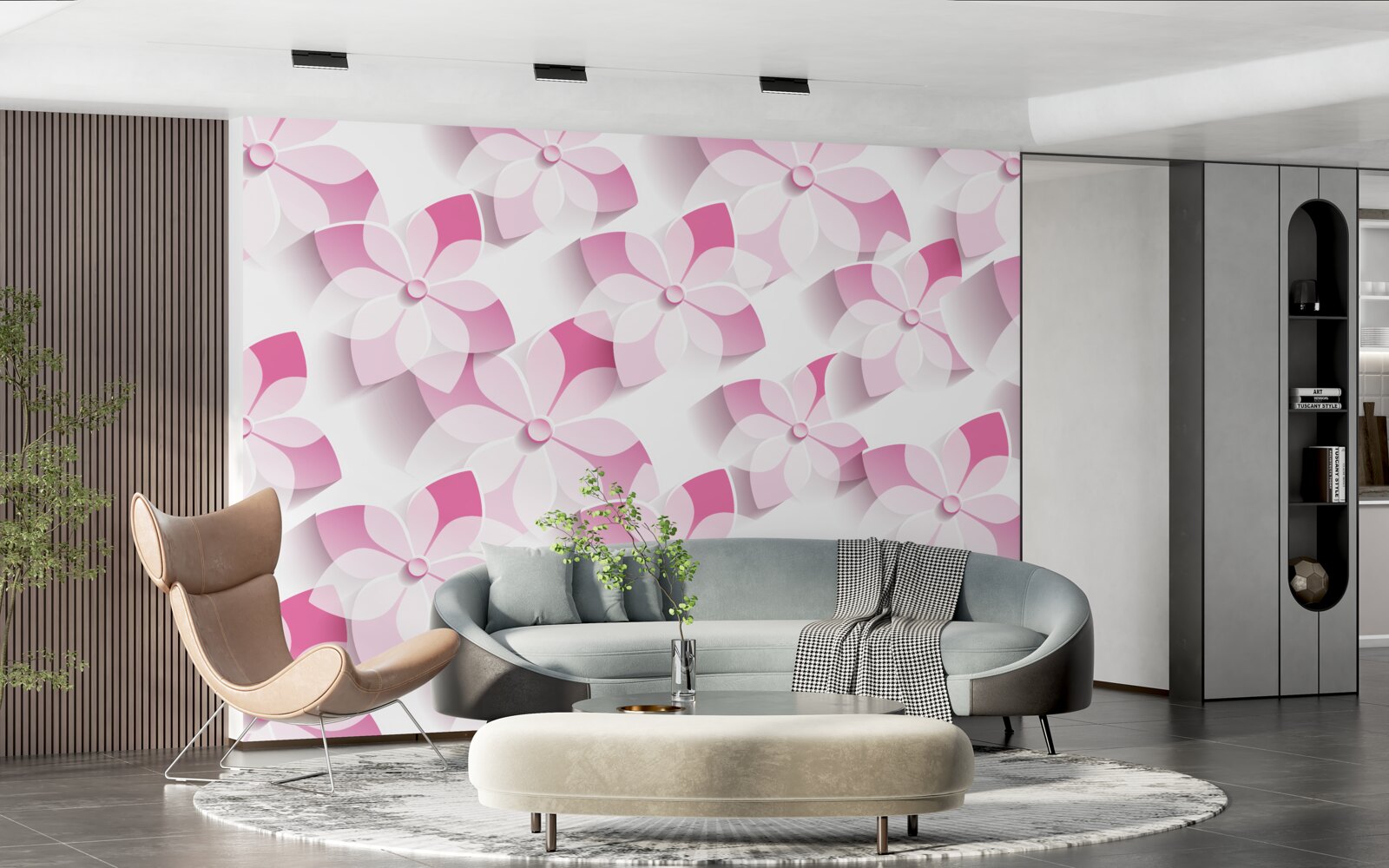 Фотошпалери фон у рожевих квіткових відтінках