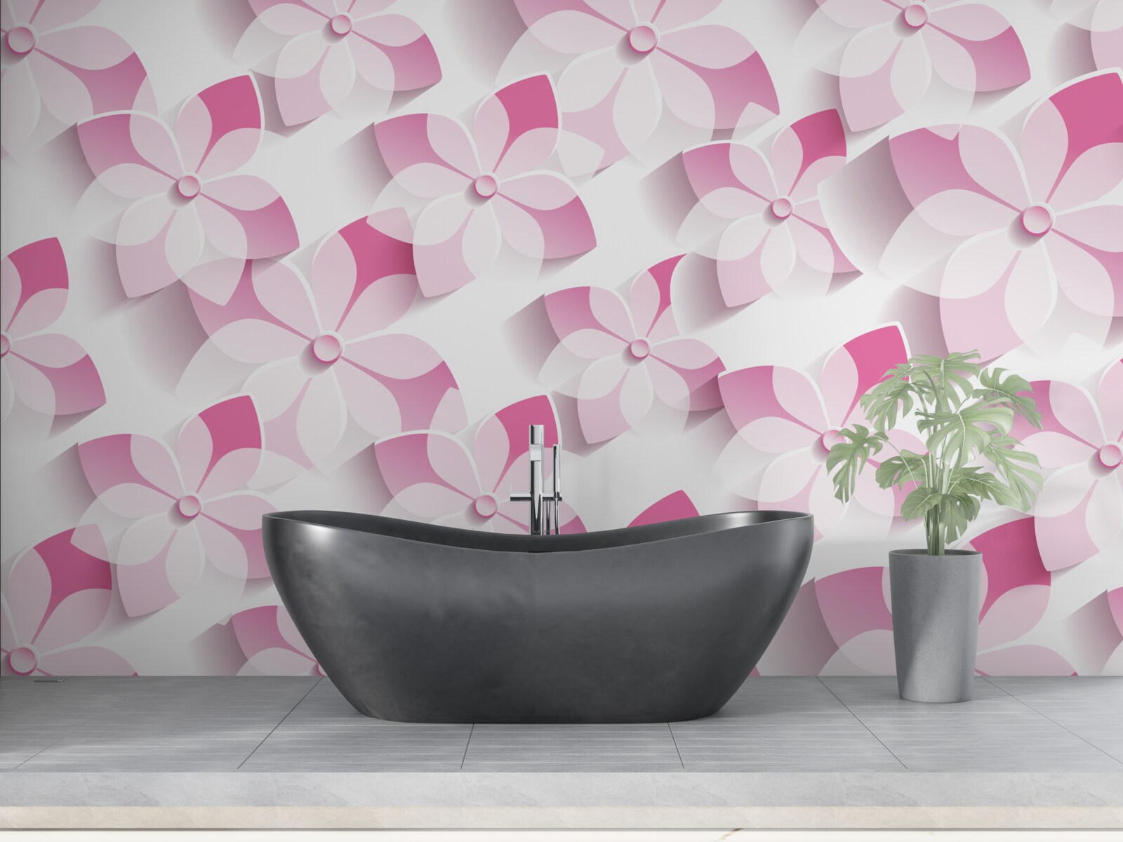 Фотошпалери фон у рожевих квіткових відтінках