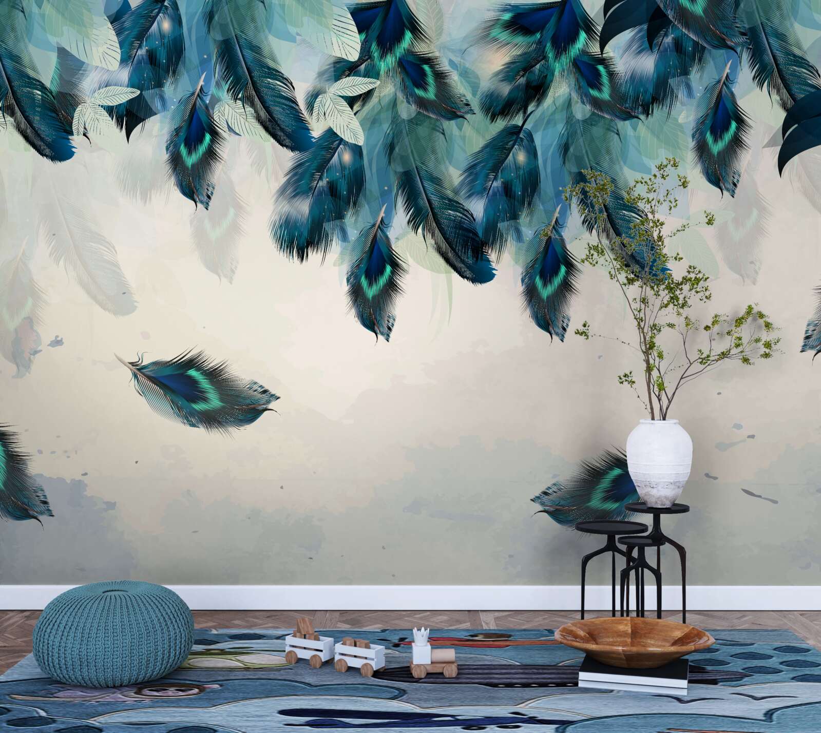 Фотошпалери летять пухнасті ковдри темряви