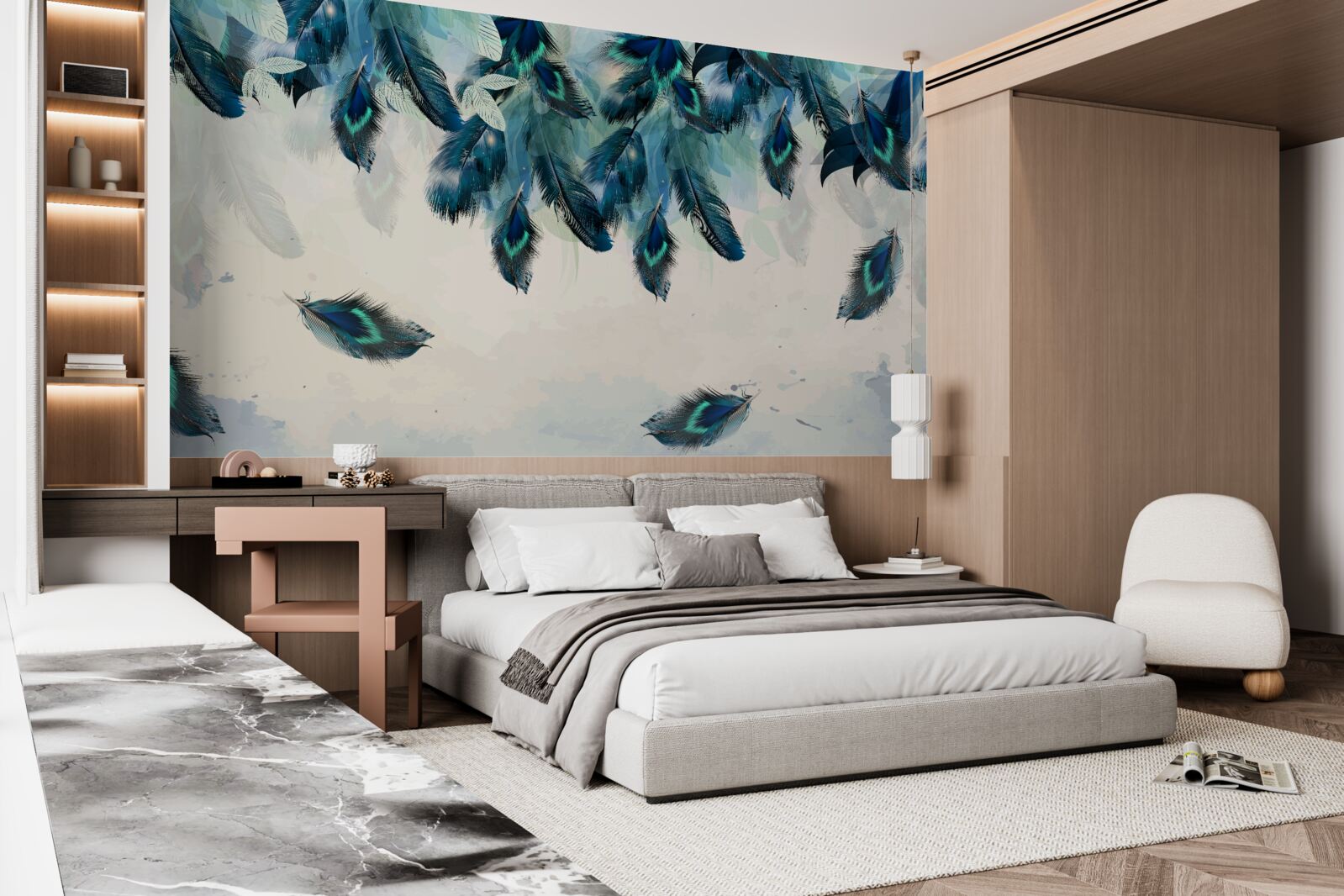 Фотошпалери летять пухнасті ковдри темряви