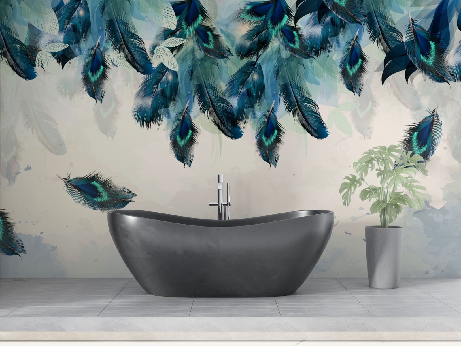 Фотошпалери летять пухнасті ковдри темряви