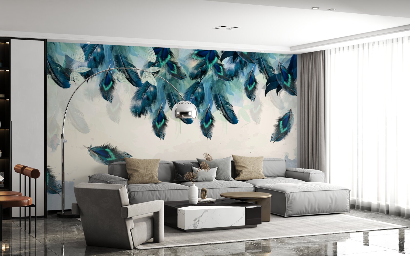 Фотошпалери летять пухнасті ковдри темряви