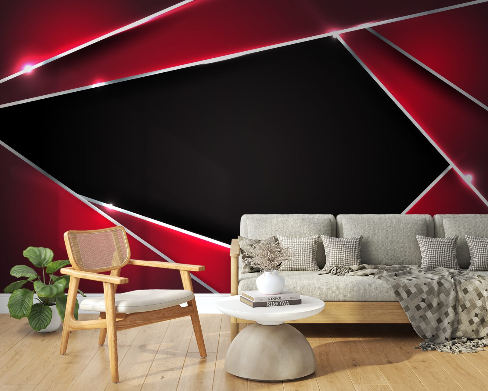 Фотошпалери ексклюзивний фон у червоно-чорному кольорі