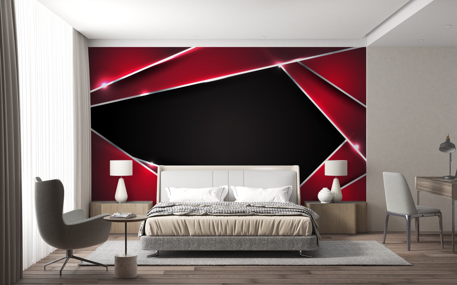 Фотошпалери ексклюзивний фон у червоно-чорному кольорі