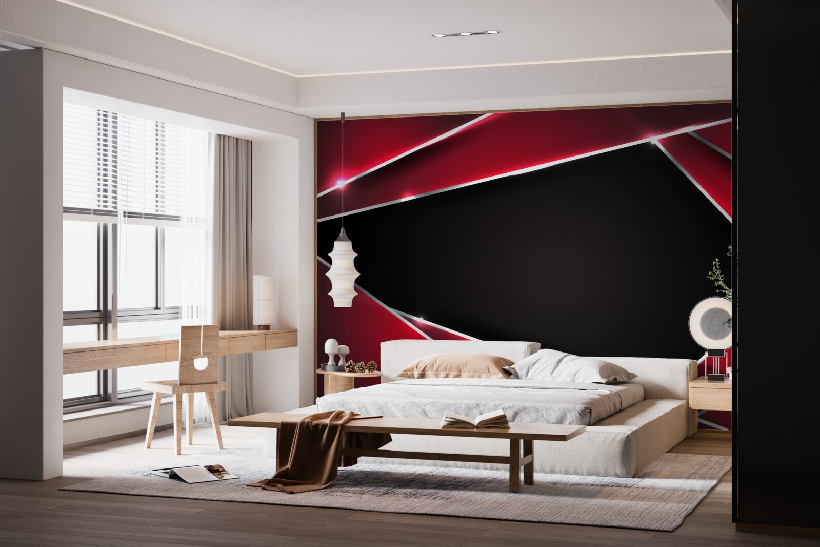 Фотошпалери ексклюзивний фон у червоно-чорному кольорі