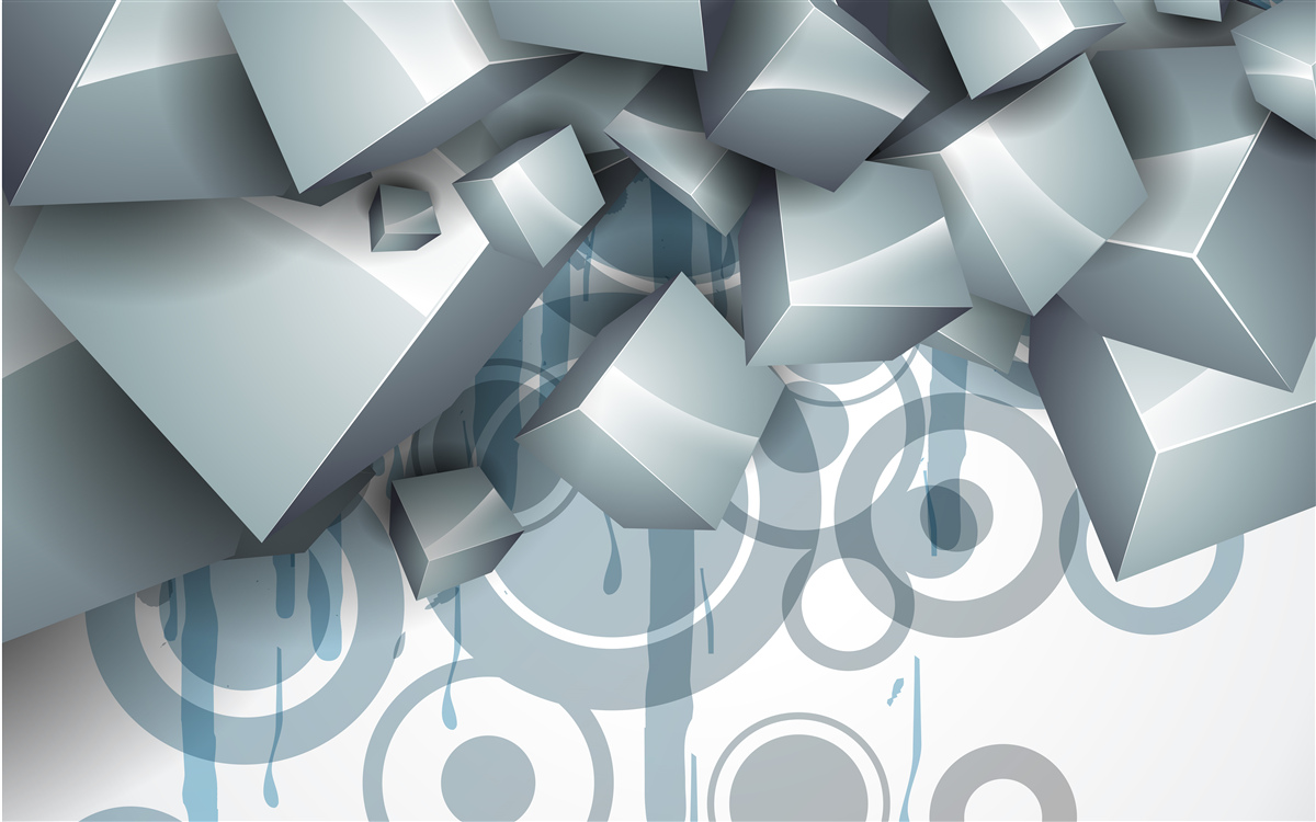 Фотошпалери сірі оптичні кубики