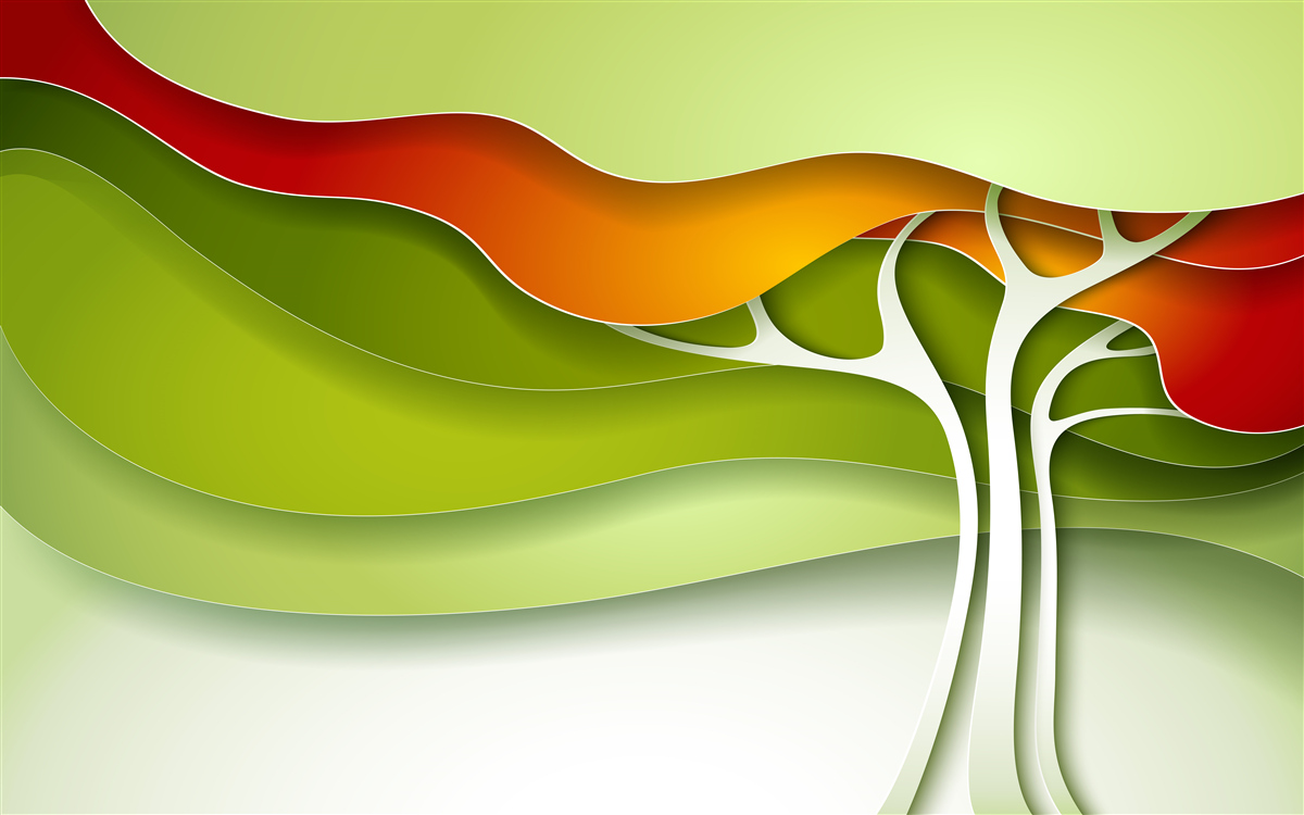 Фотошпалери верхівка дерева пофарбована в яскраві осінні тони