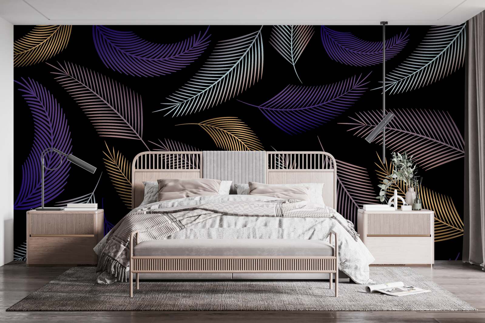 Фотошпалери осіннє листя в темних тонах