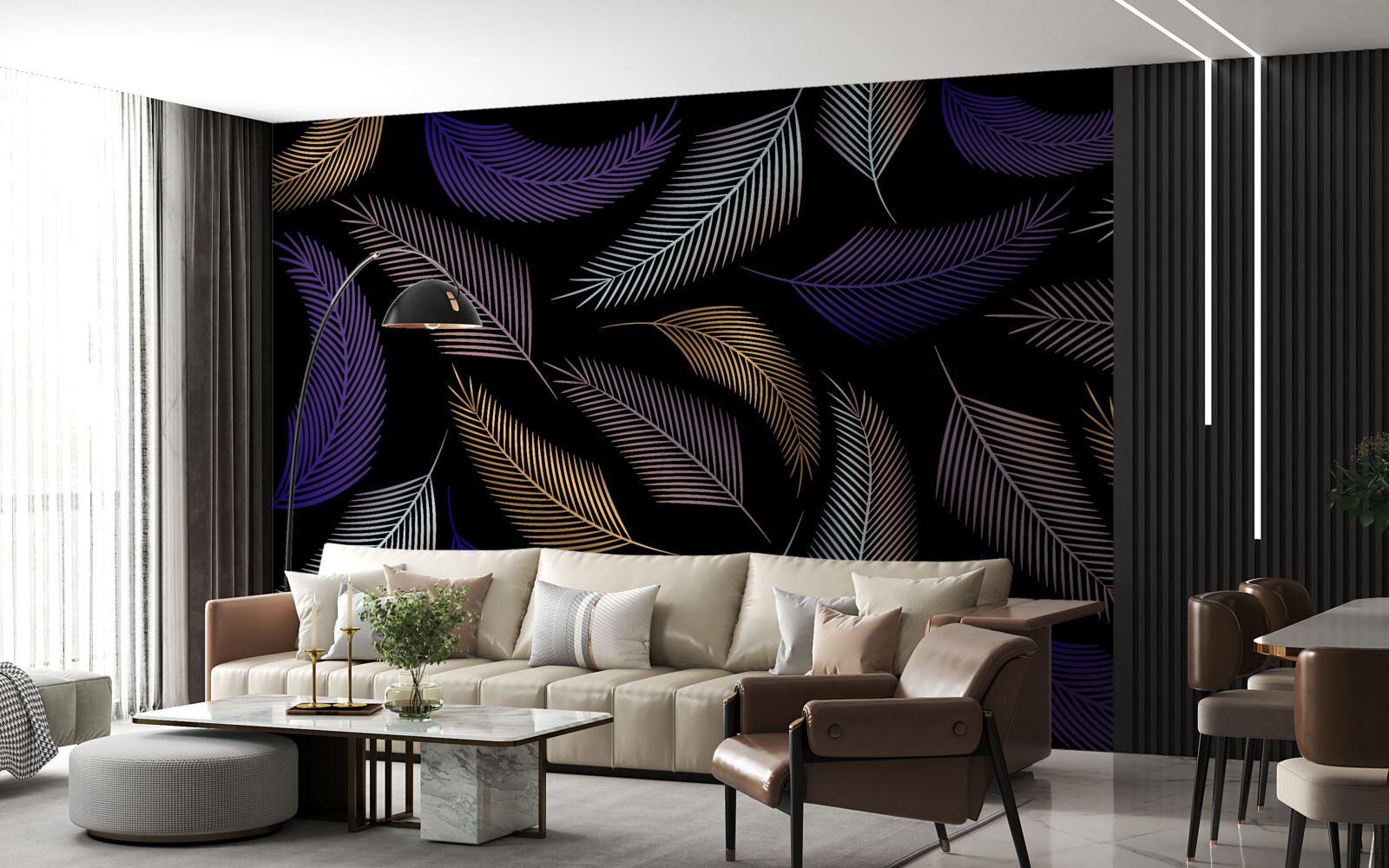 Фотошпалери осіннє листя в темних тонах