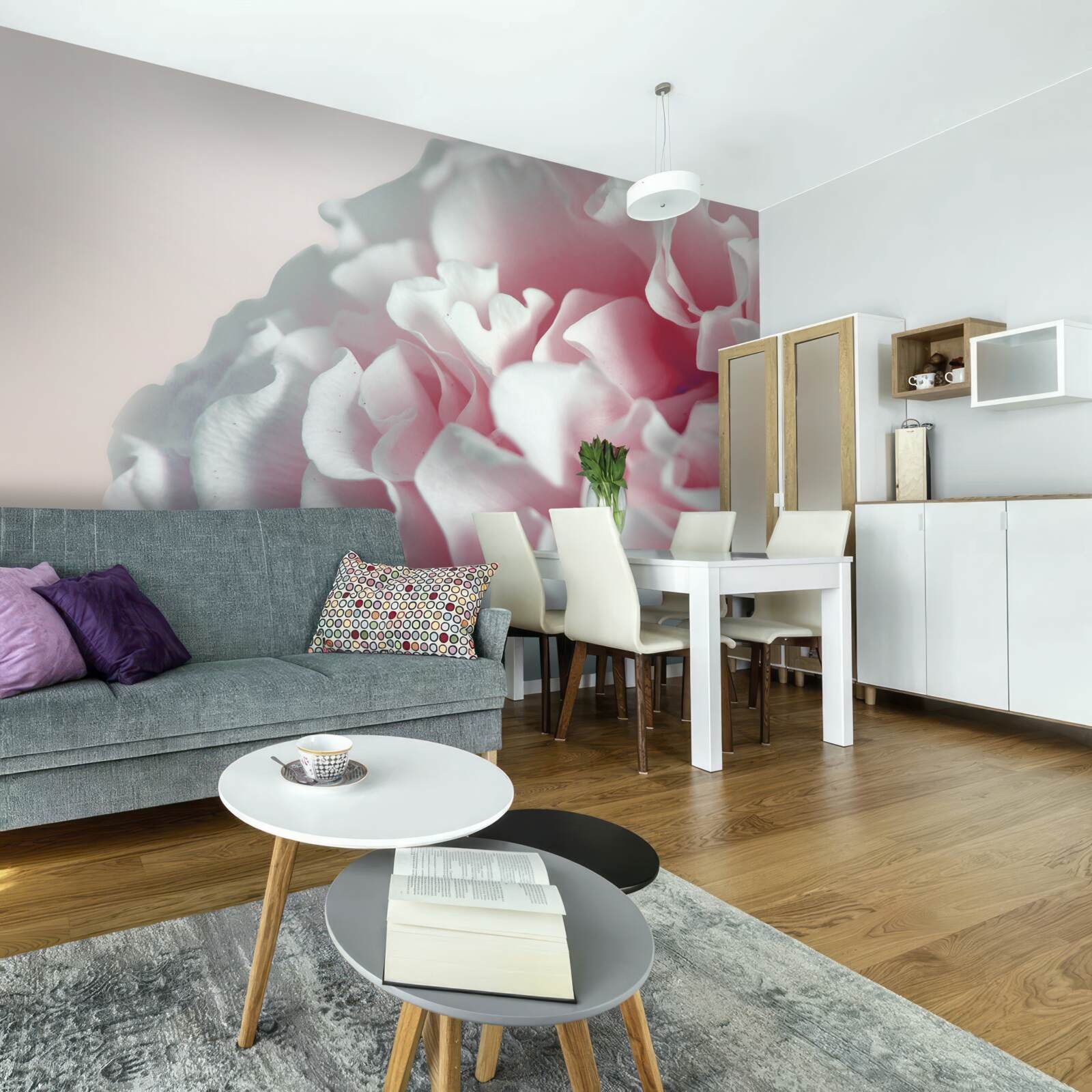 Фотошпалери м'який, світло-рожевий пончик