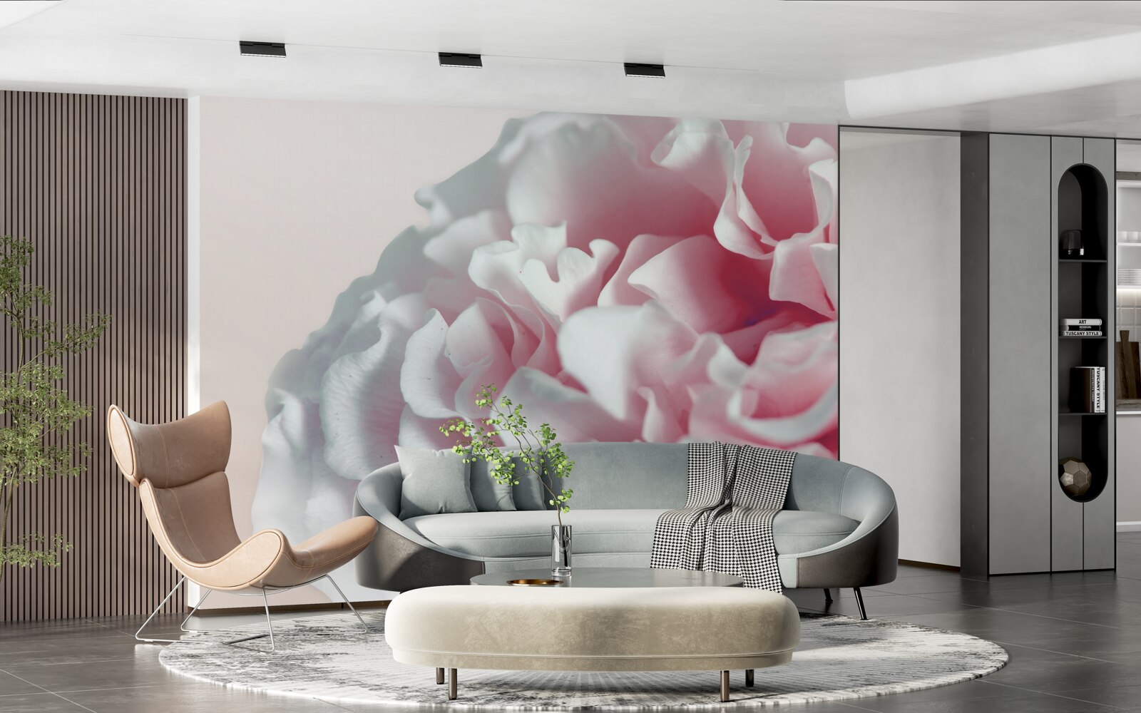 Фотошпалери м'який, світло-рожевий пончик