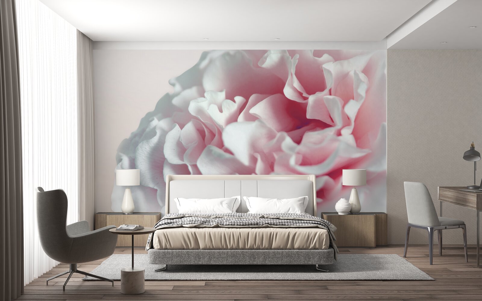 Фотошпалери м'який, світло-рожевий пончик