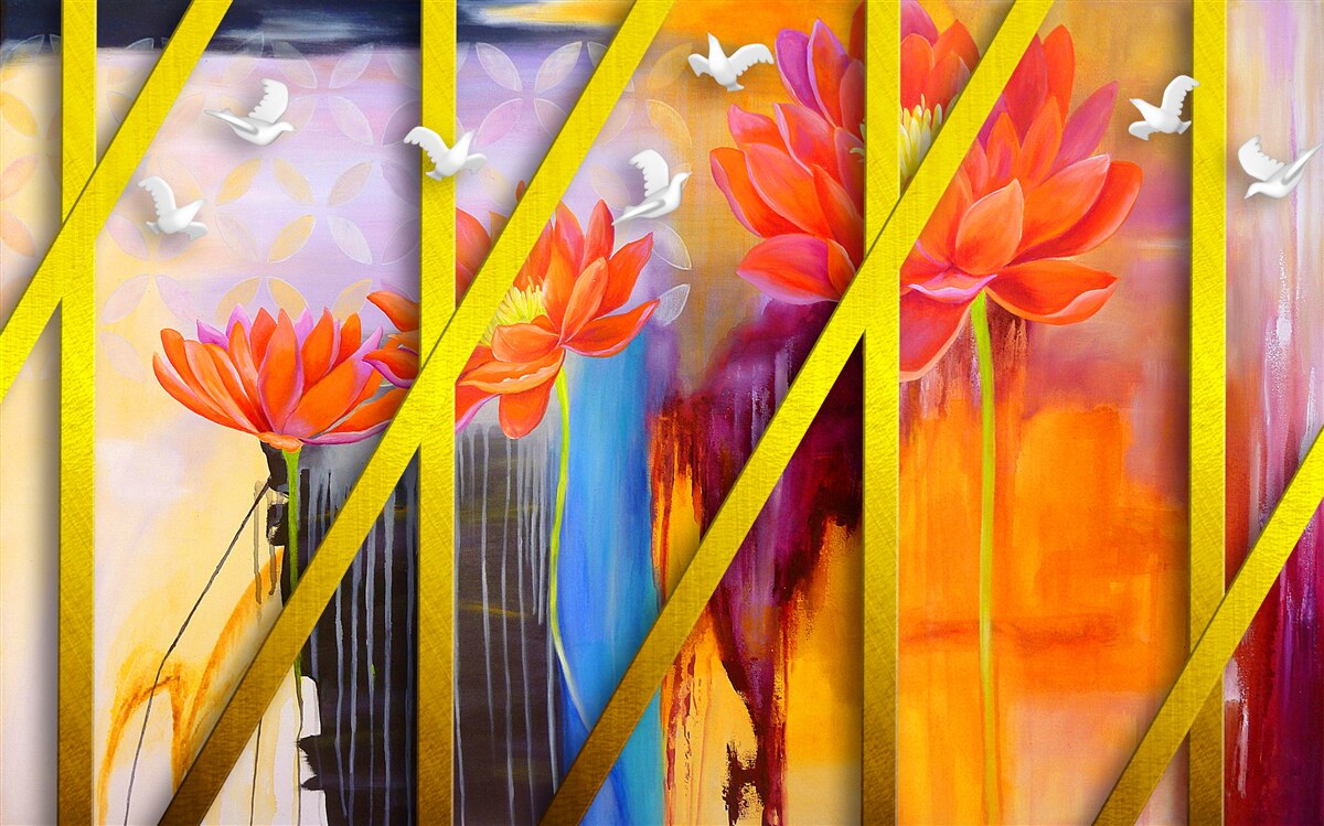 Фотошпалери абстракція вогняного кольору