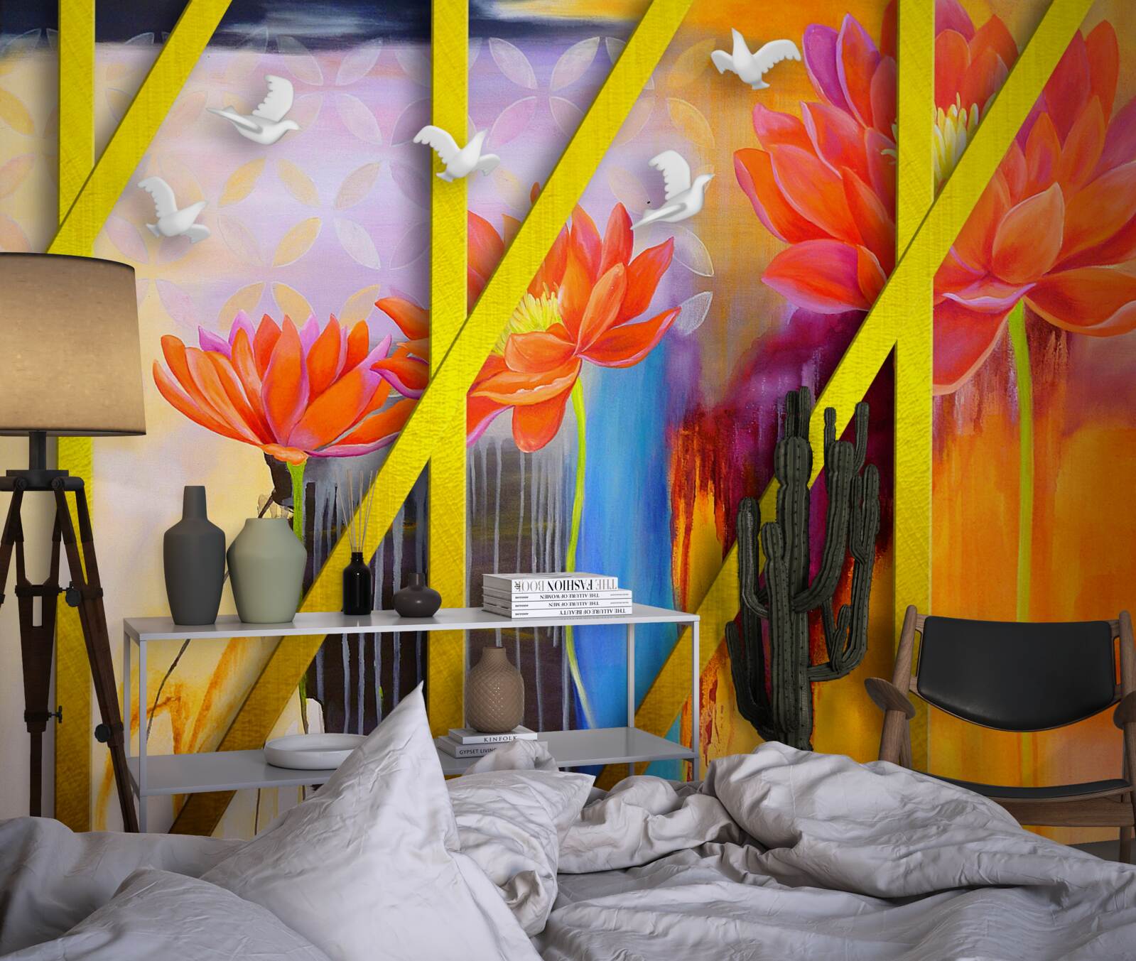 Фотошпалери абстракція вогняного кольору