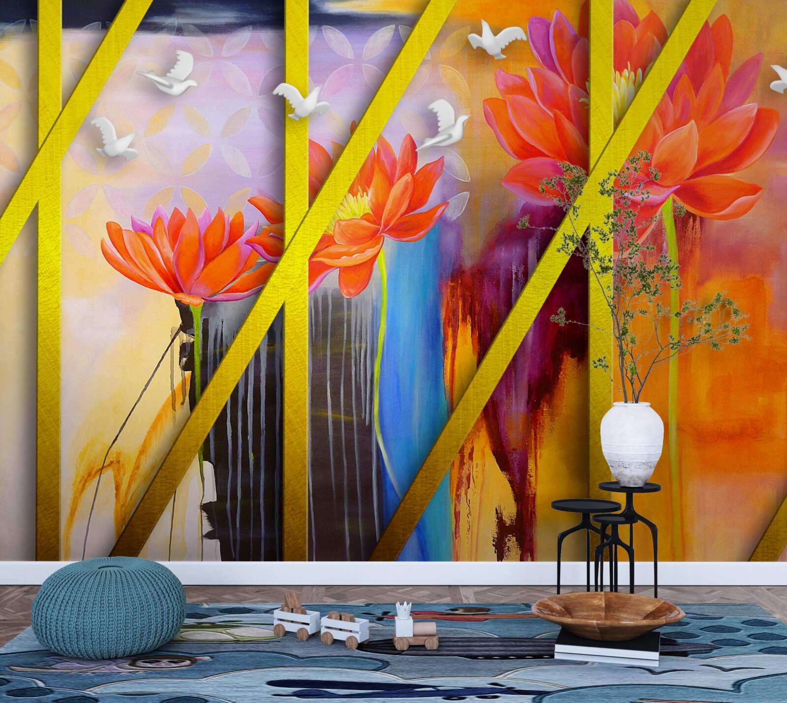 Фотошпалери абстракція вогняного кольору