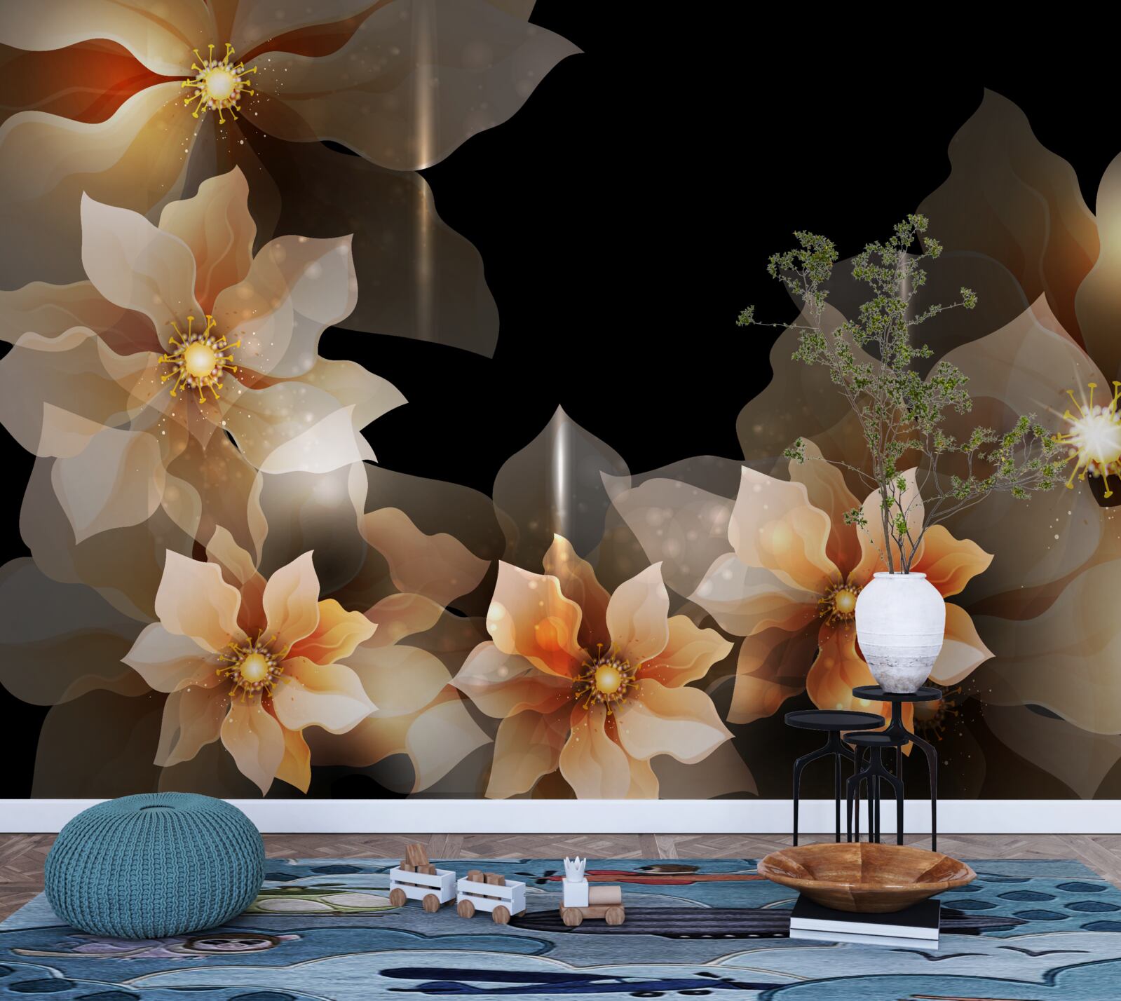 Фотошпалери магія прекрасних квітів