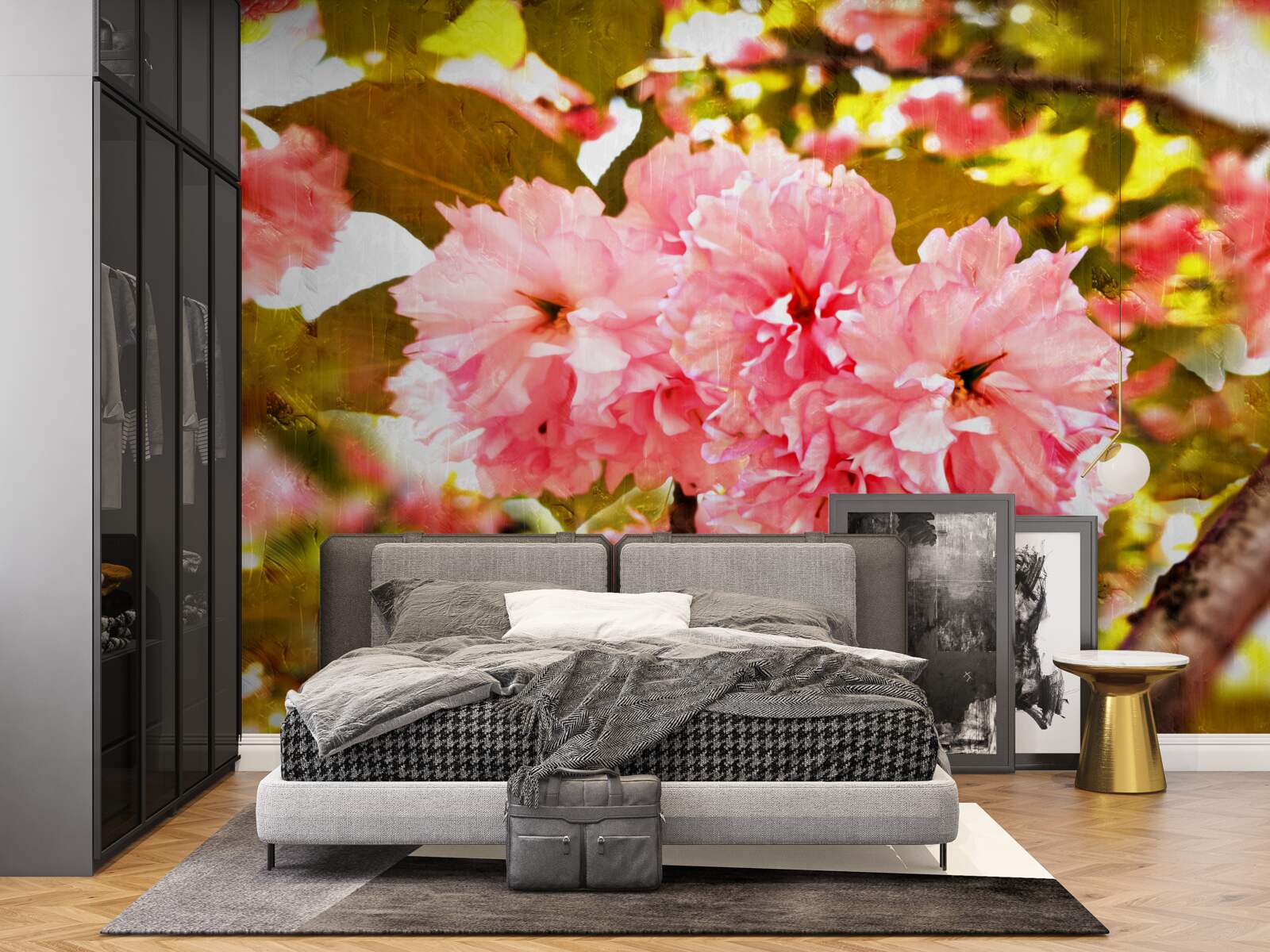 Фотошпалери Сакура канзан у повному розквіті