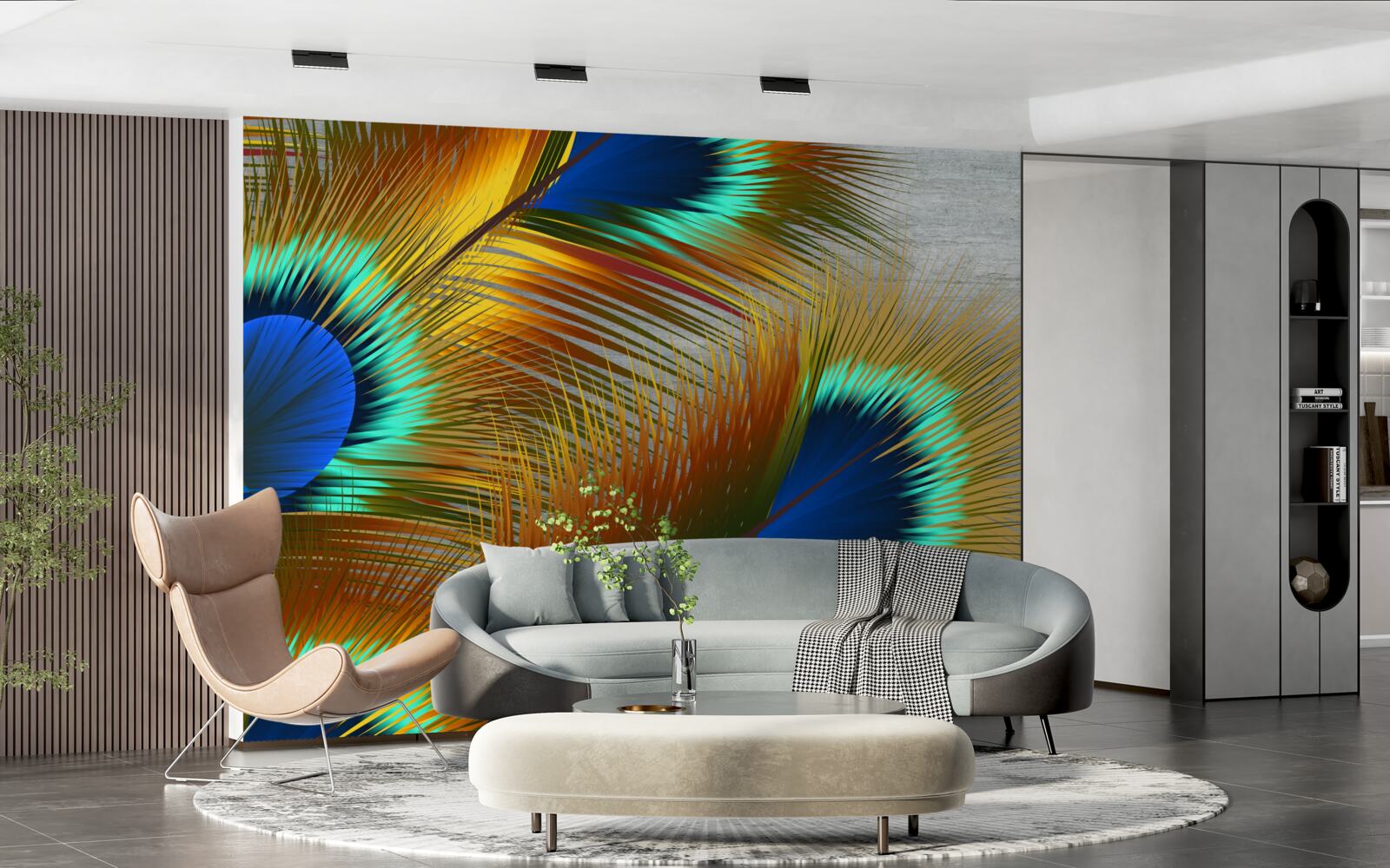 Фотошпалери пишне павине пір'я