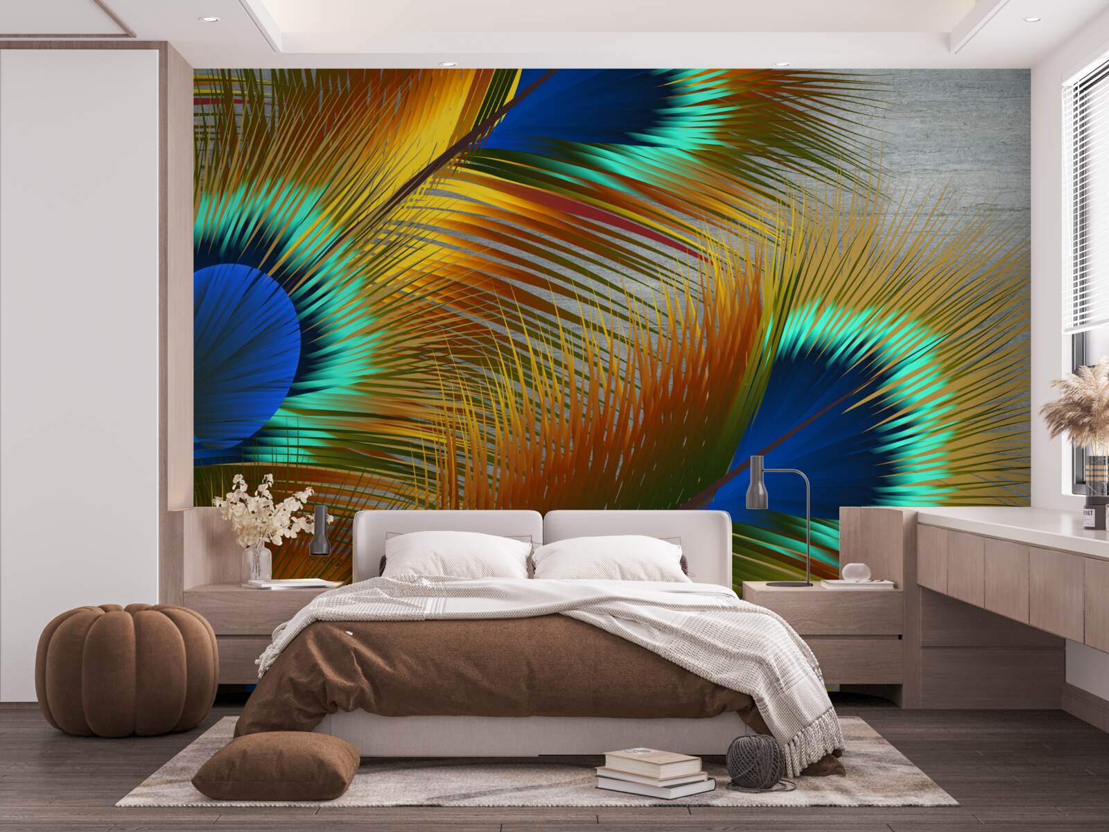 Фотошпалери пишне павине пір'я