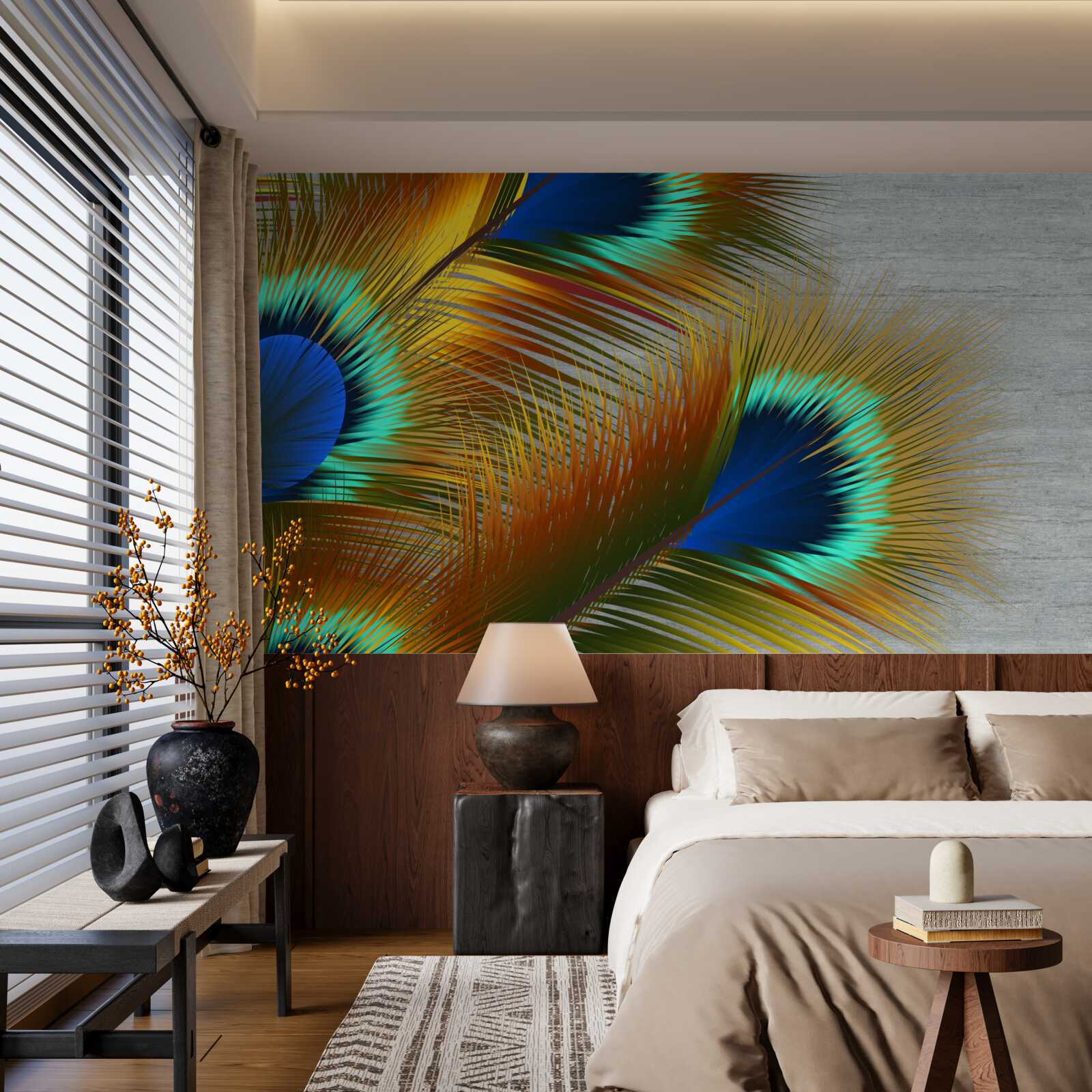 Фотошпалери пишне павине пір'я