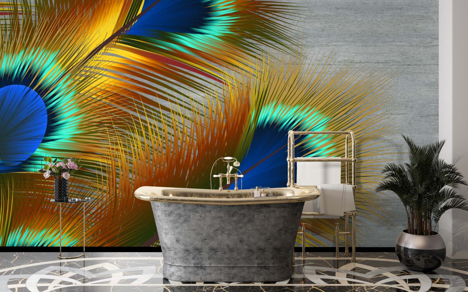 Фотошпалери пишне павине пір'я