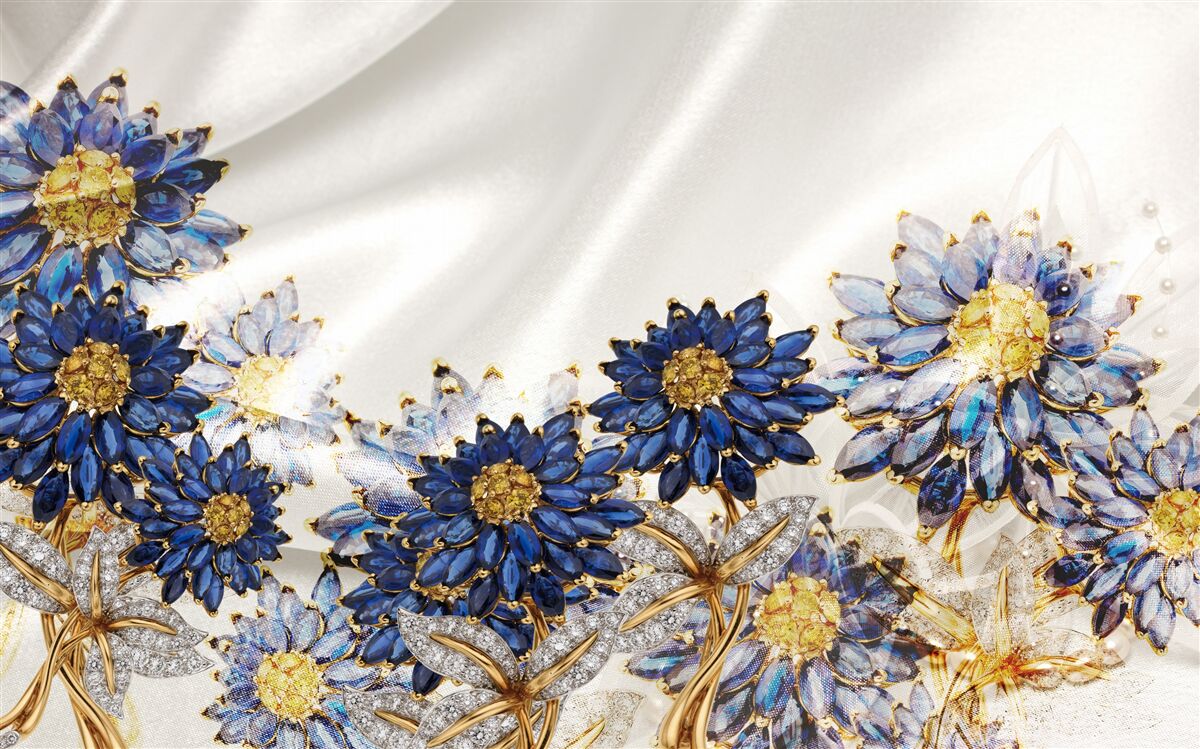 Фотошпалери дивовижні сапфірові квіти