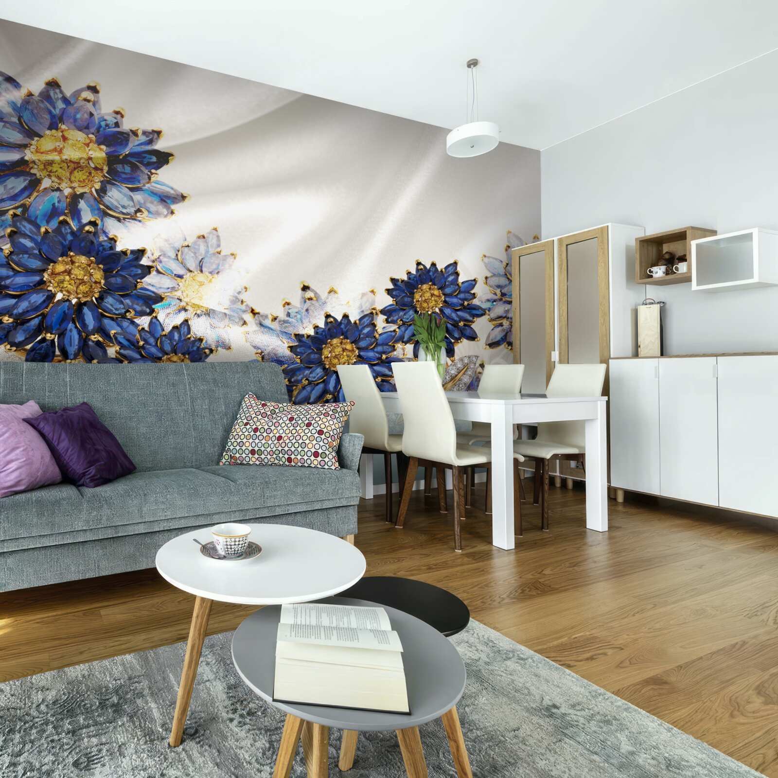 Фотошпалери дивовижні сапфірові квіти