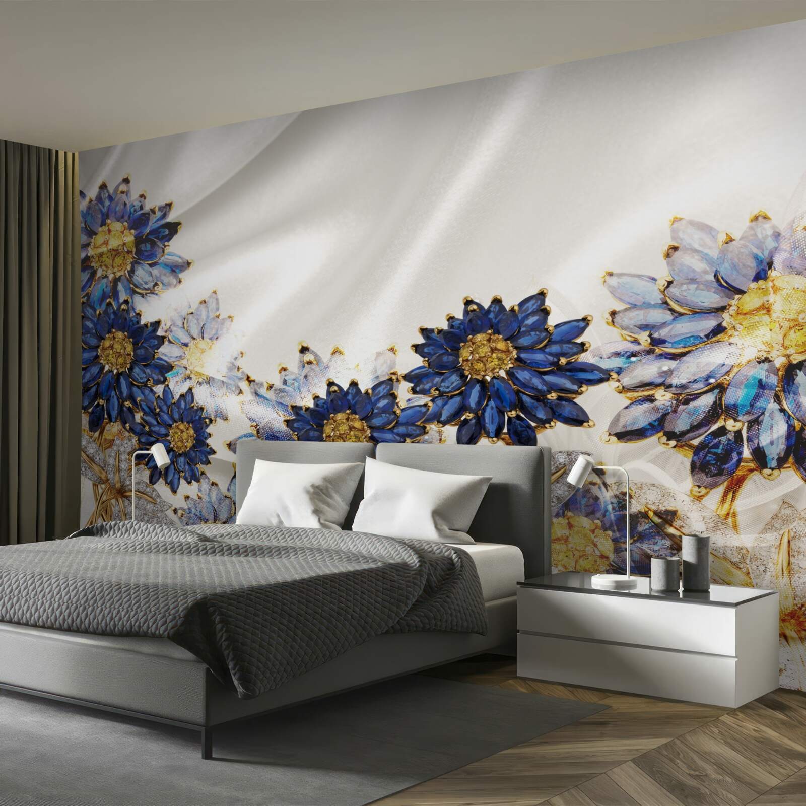 Фотошпалери дивовижні сапфірові квіти