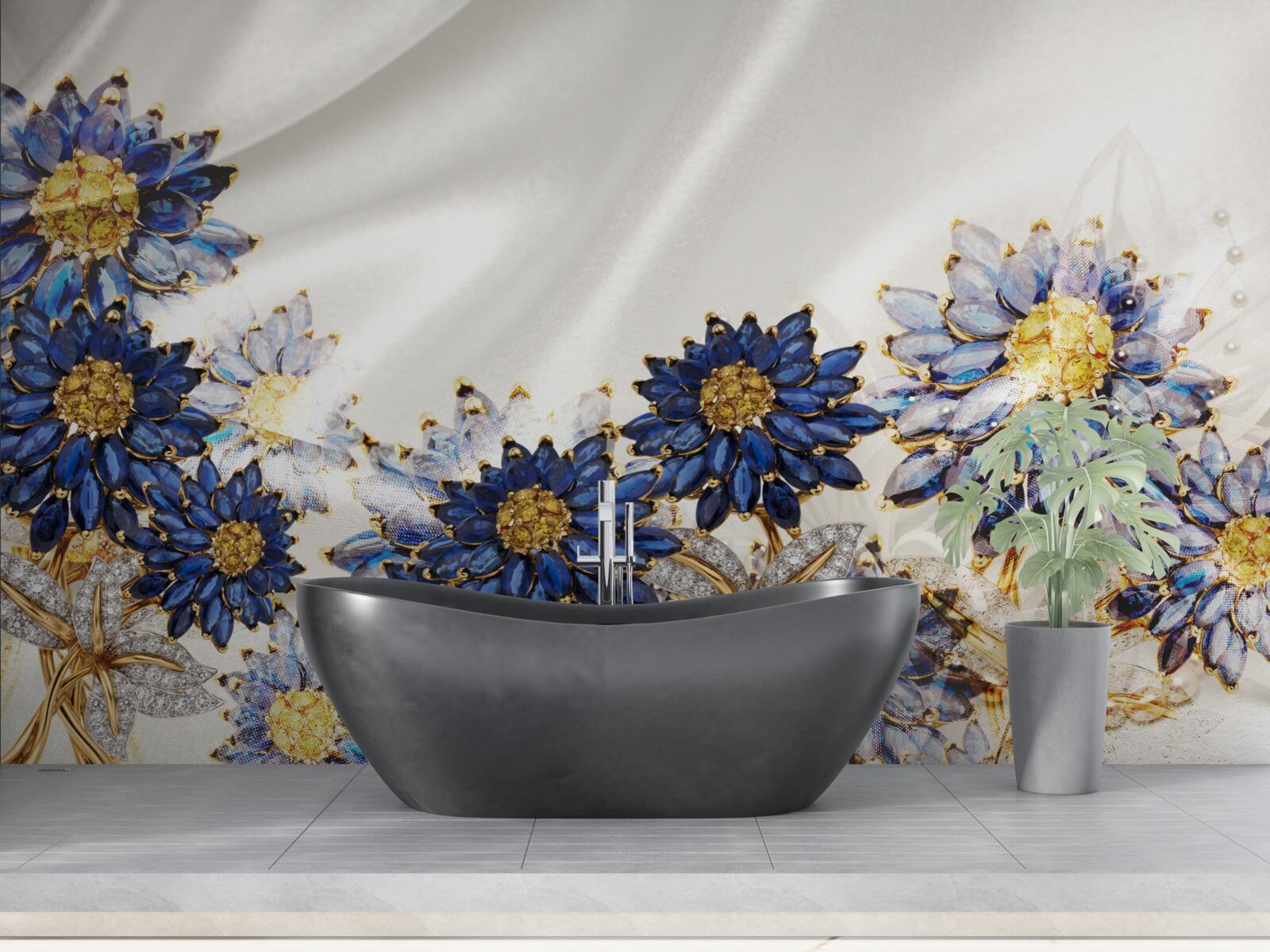 Фотошпалери дивовижні сапфірові квіти