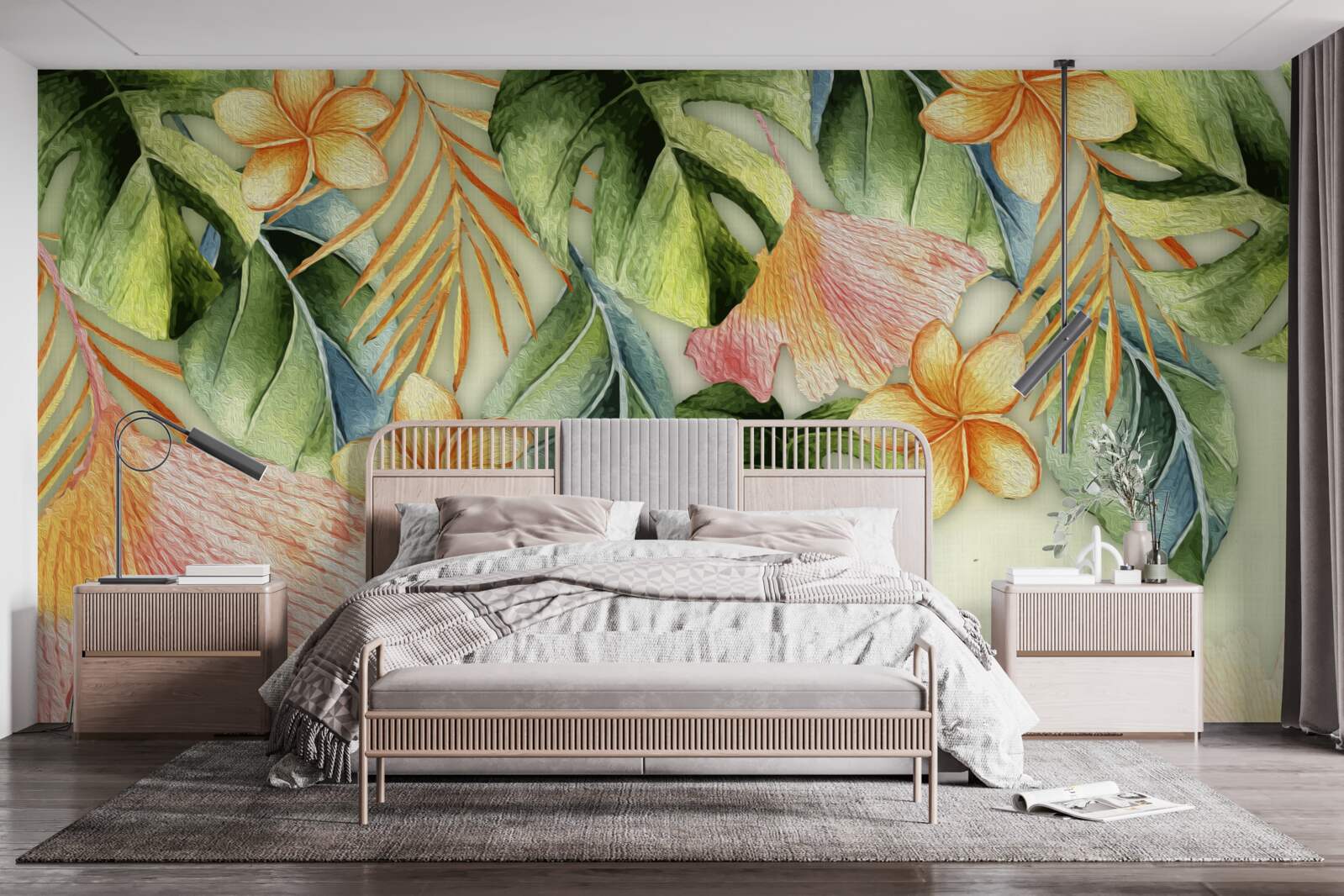 Фотошпалери барвисте листя з тропіків