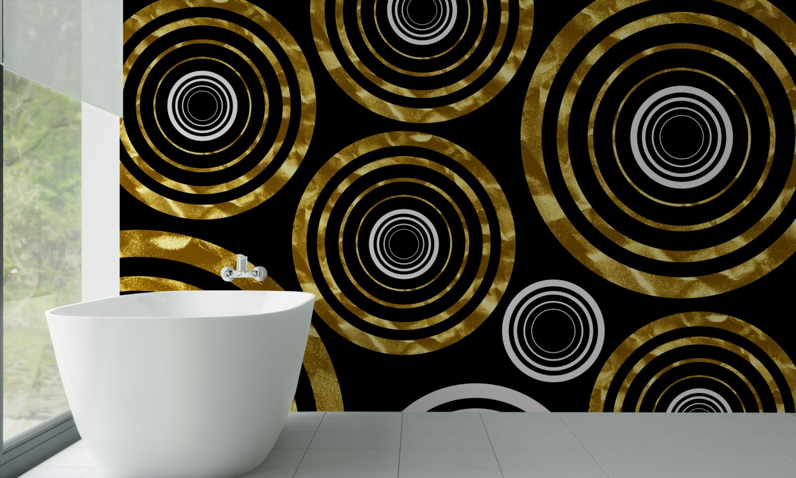 Фотошпалери каблучки із золота з білим центром