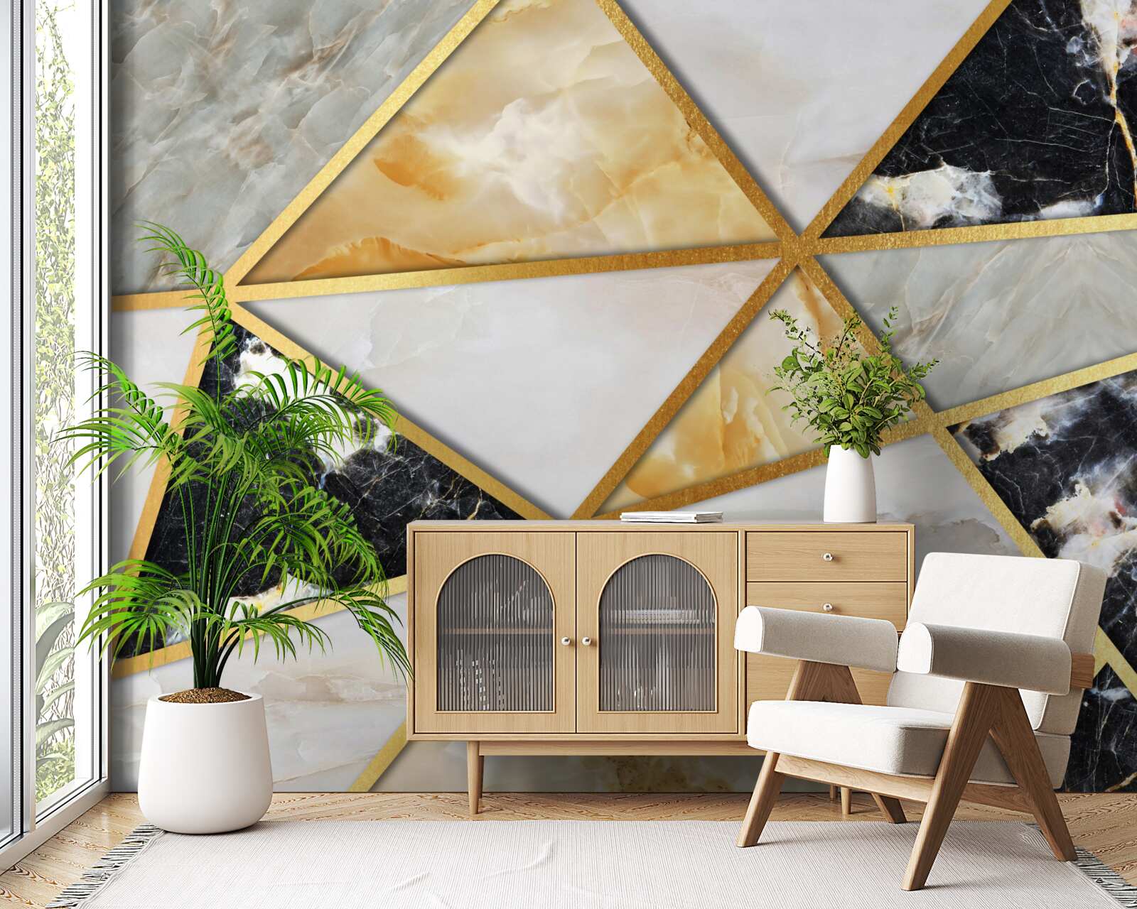 Фотошпалери мармурове тло з геометричним візерунком