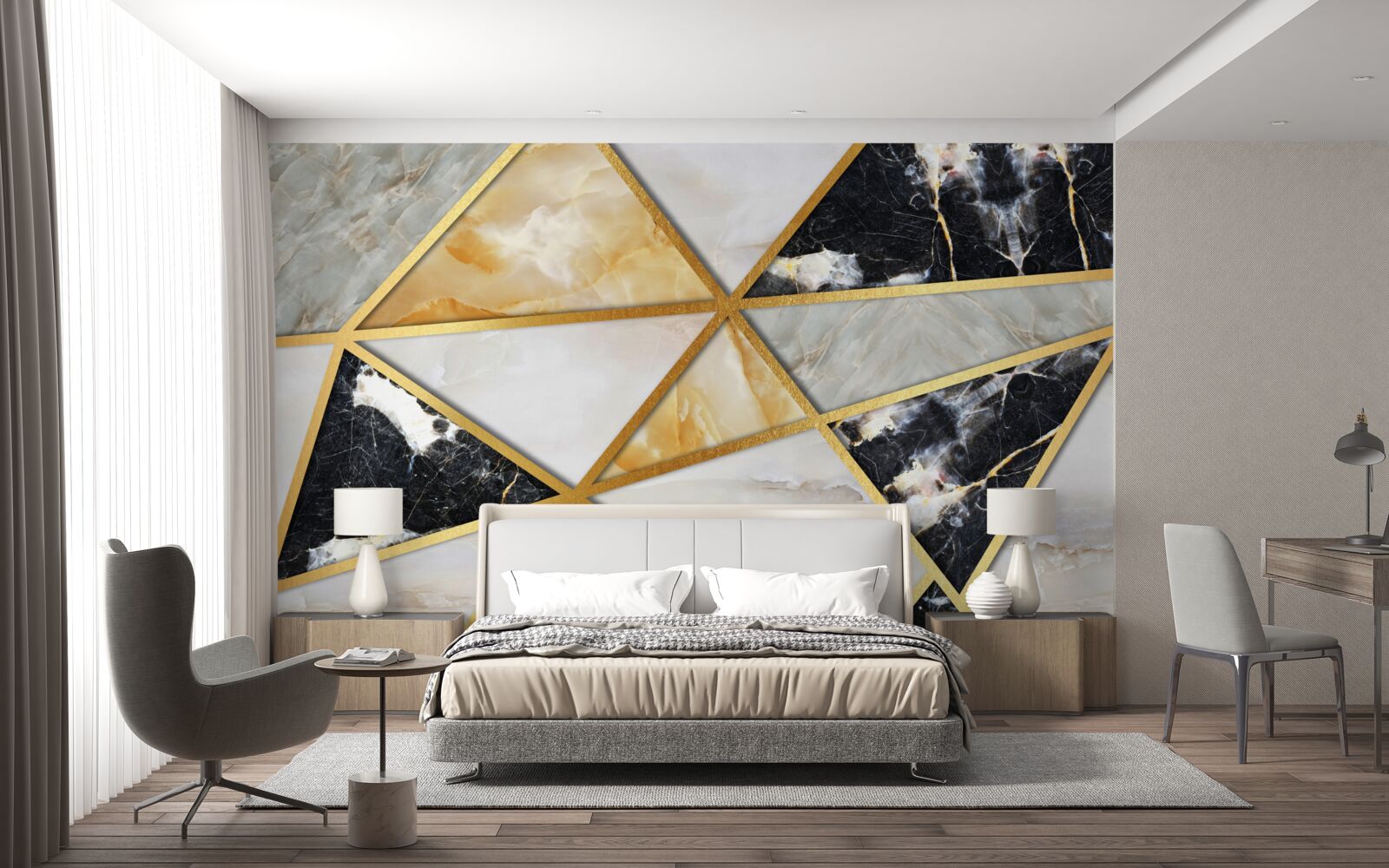 Фотошпалери мармурове тло з геометричним візерунком