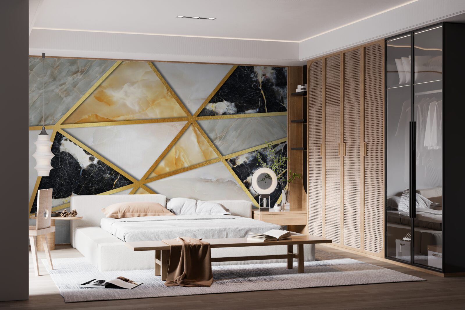 Фотошпалери мармурове тло з геометричним візерунком