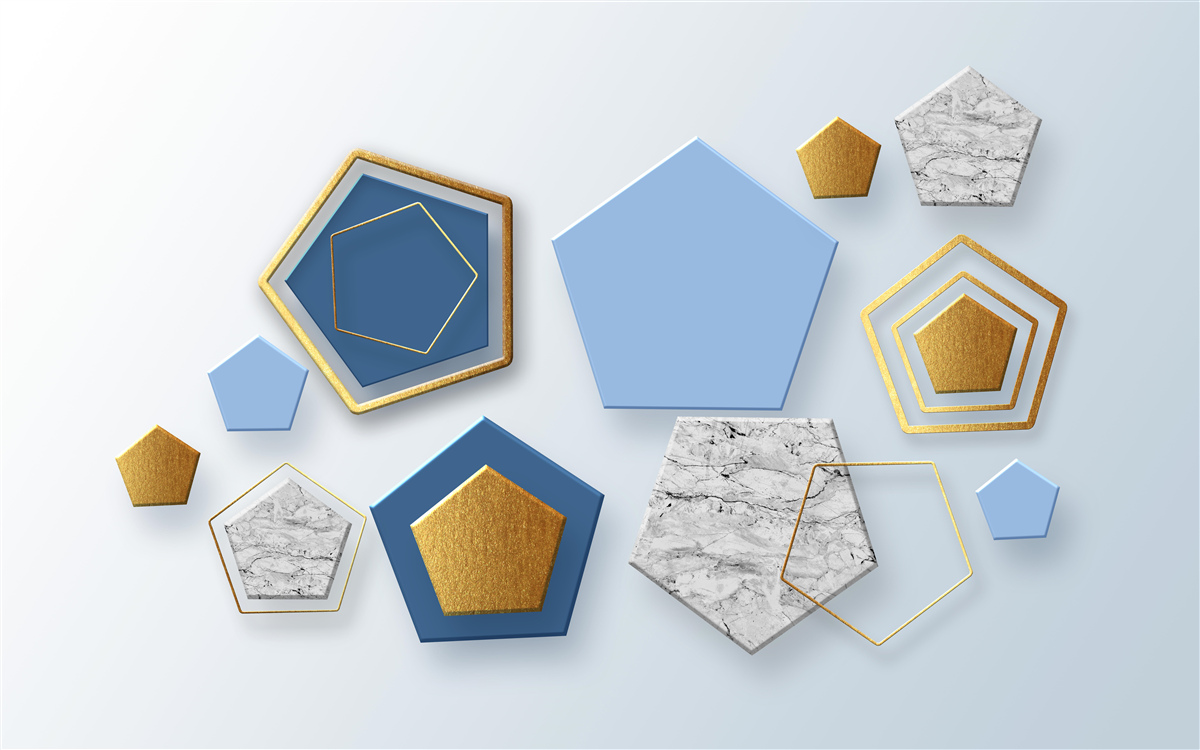 Фотошпалери шестикутники в різних колірних відтінках