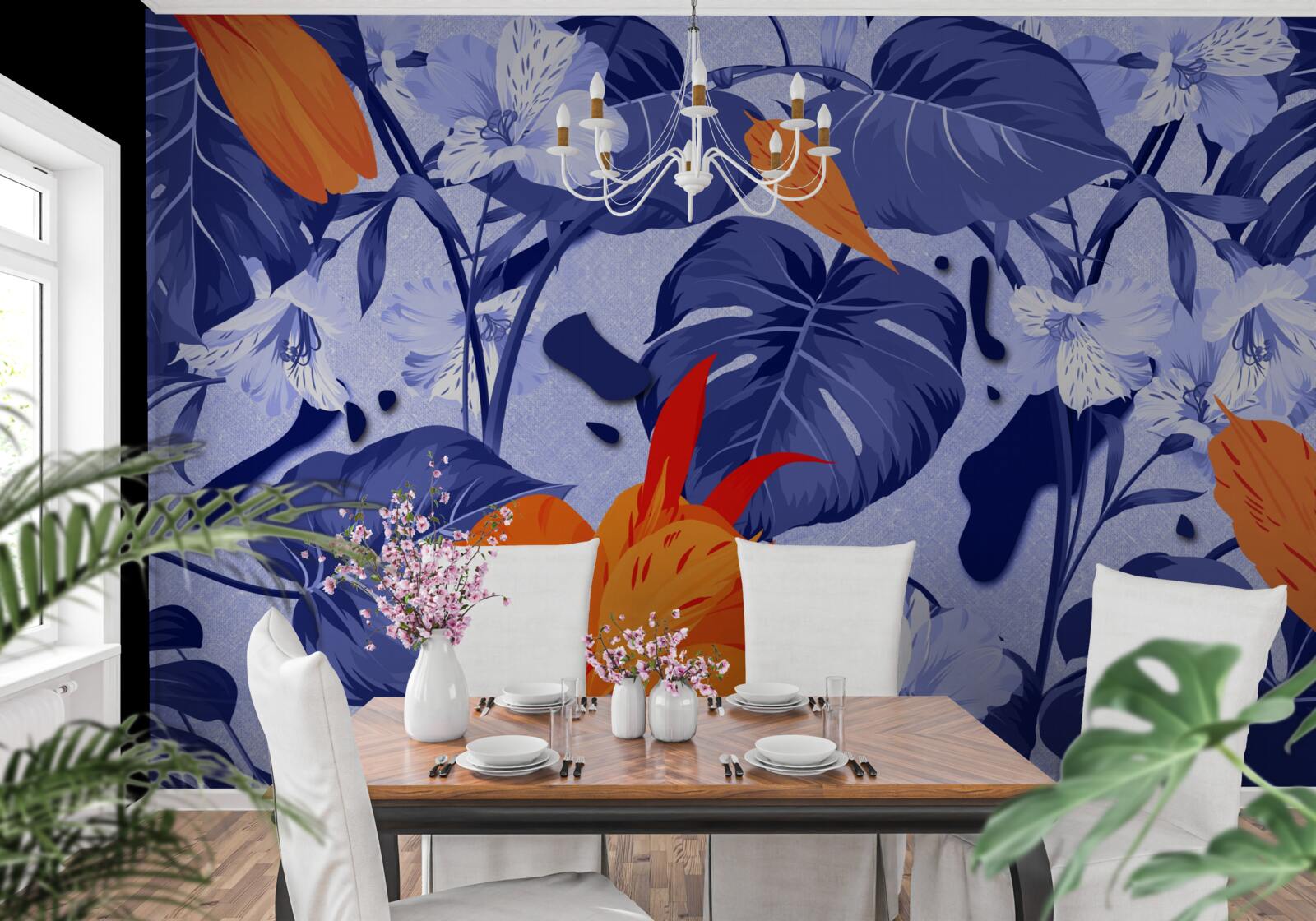 Фотошпалери тропічна персикова лілія