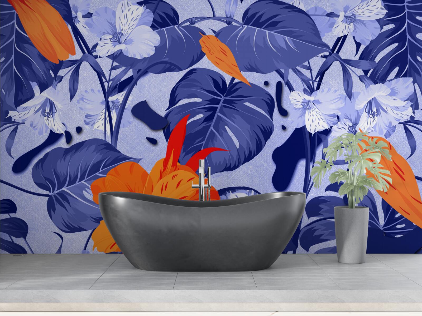 Фотошпалери тропічна персикова лілія