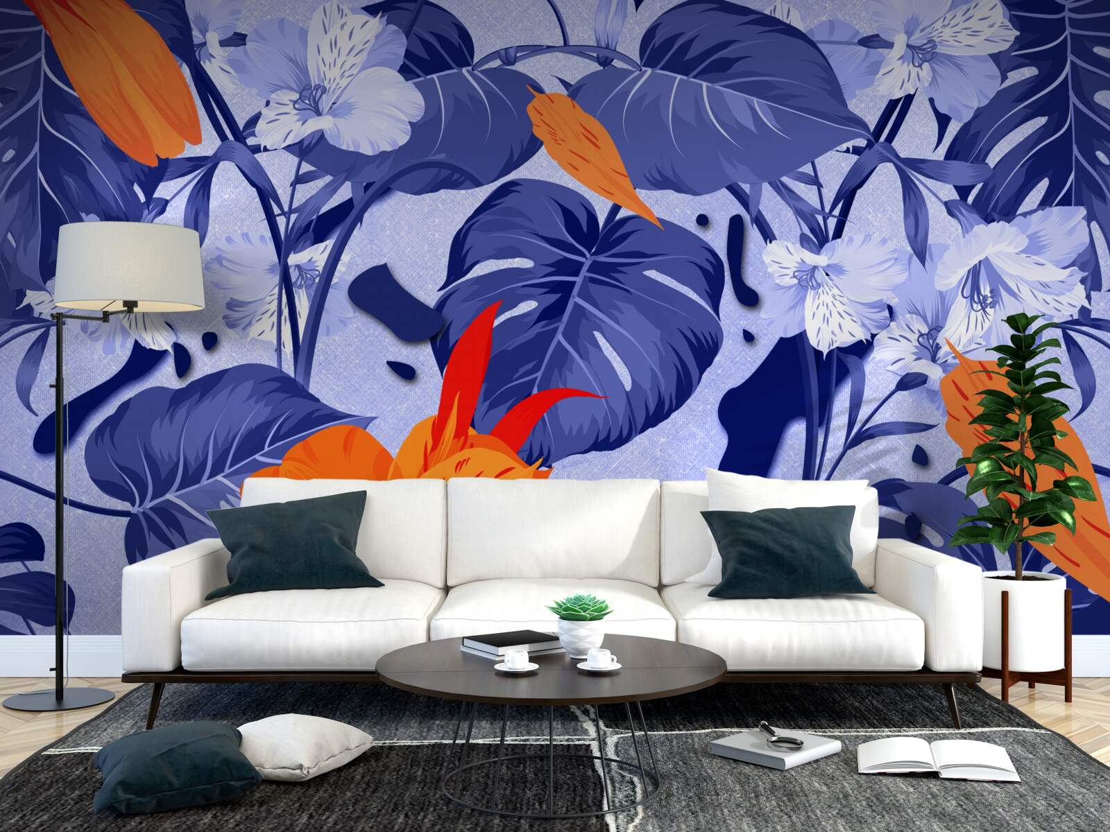 Фотошпалери тропічна персикова лілія