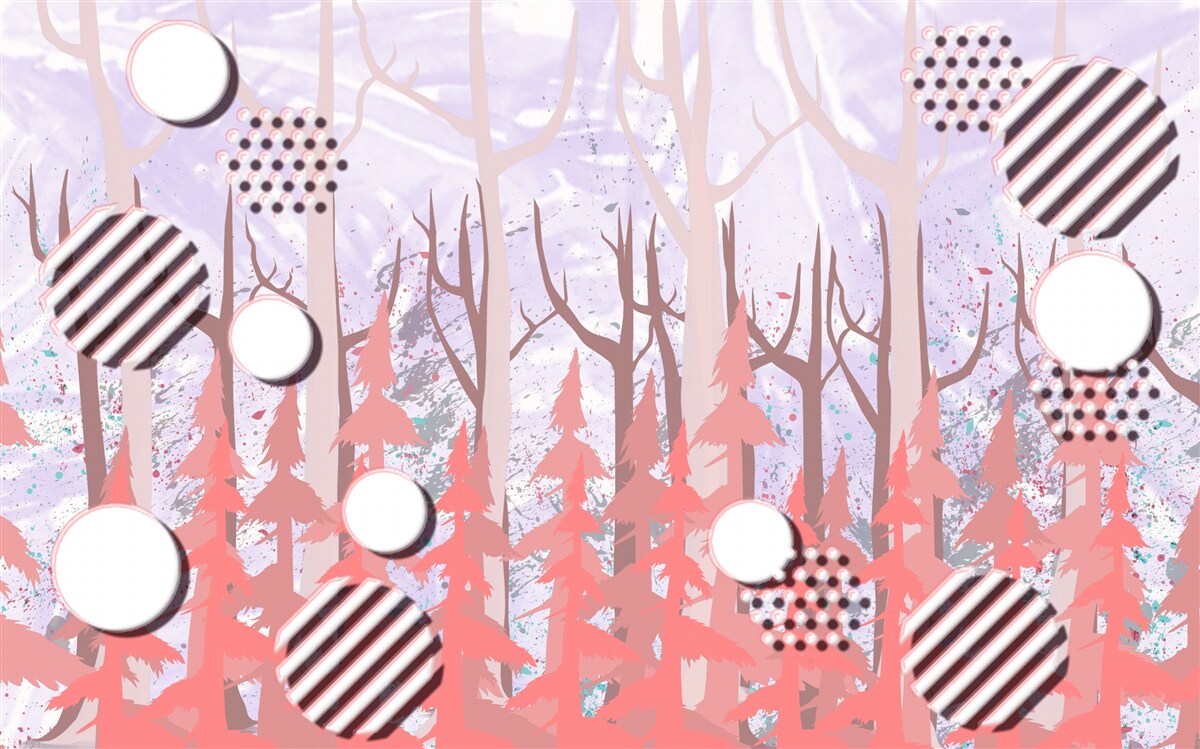 Фотошпалери абстрактне рожеве листя осіннього лісу